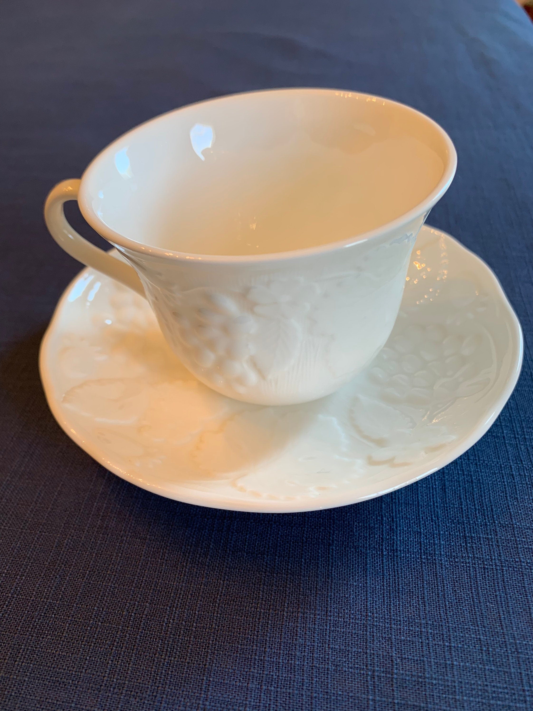 3 Wedgwood Strawberry and Vine Teacups