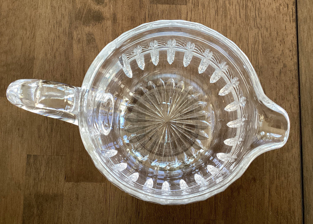 Webb Corbett Crystal Pitcher: Blown Glass, 6 Inch