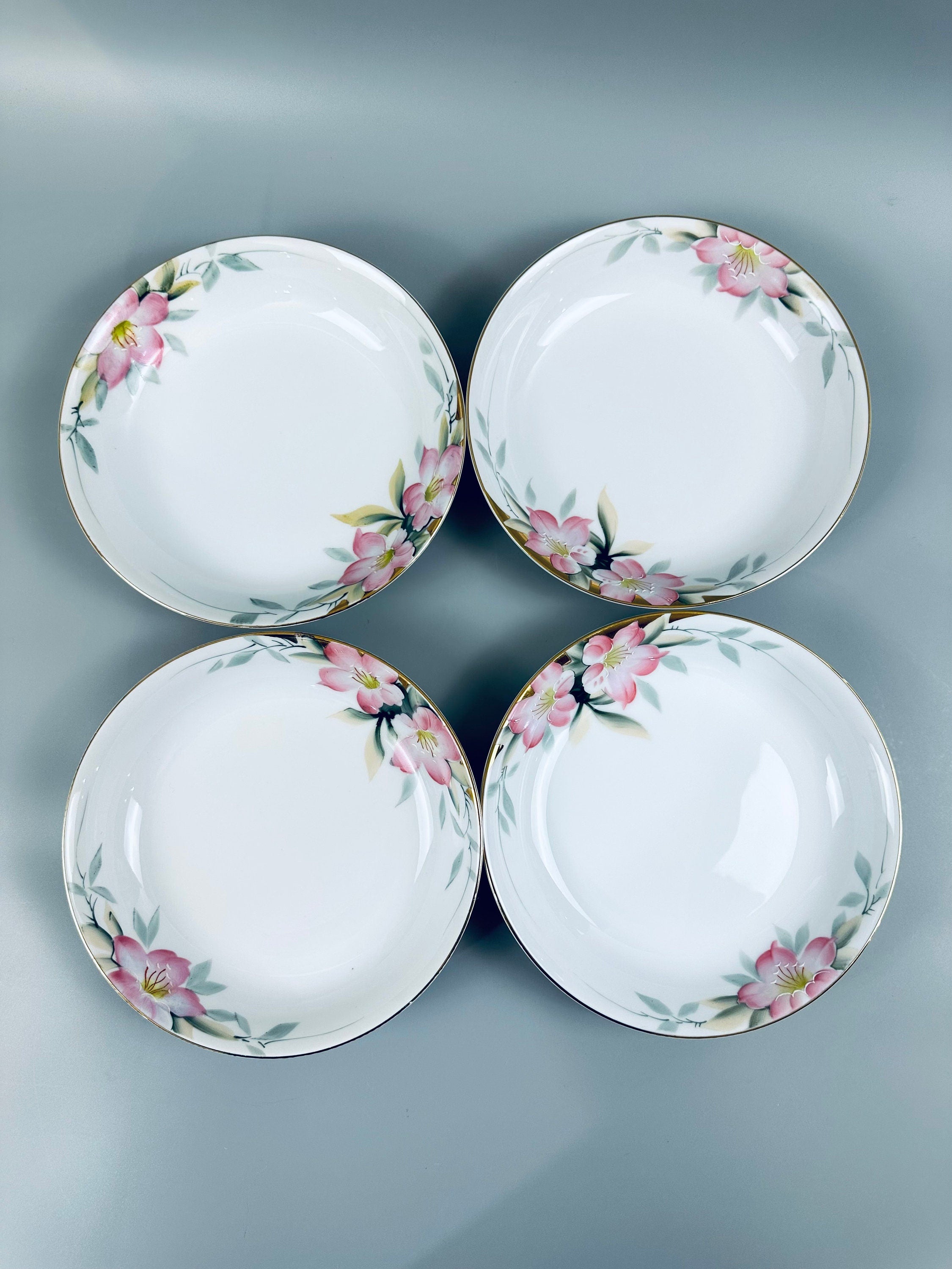 4 Noritake Azalea Oatmeal Bowls