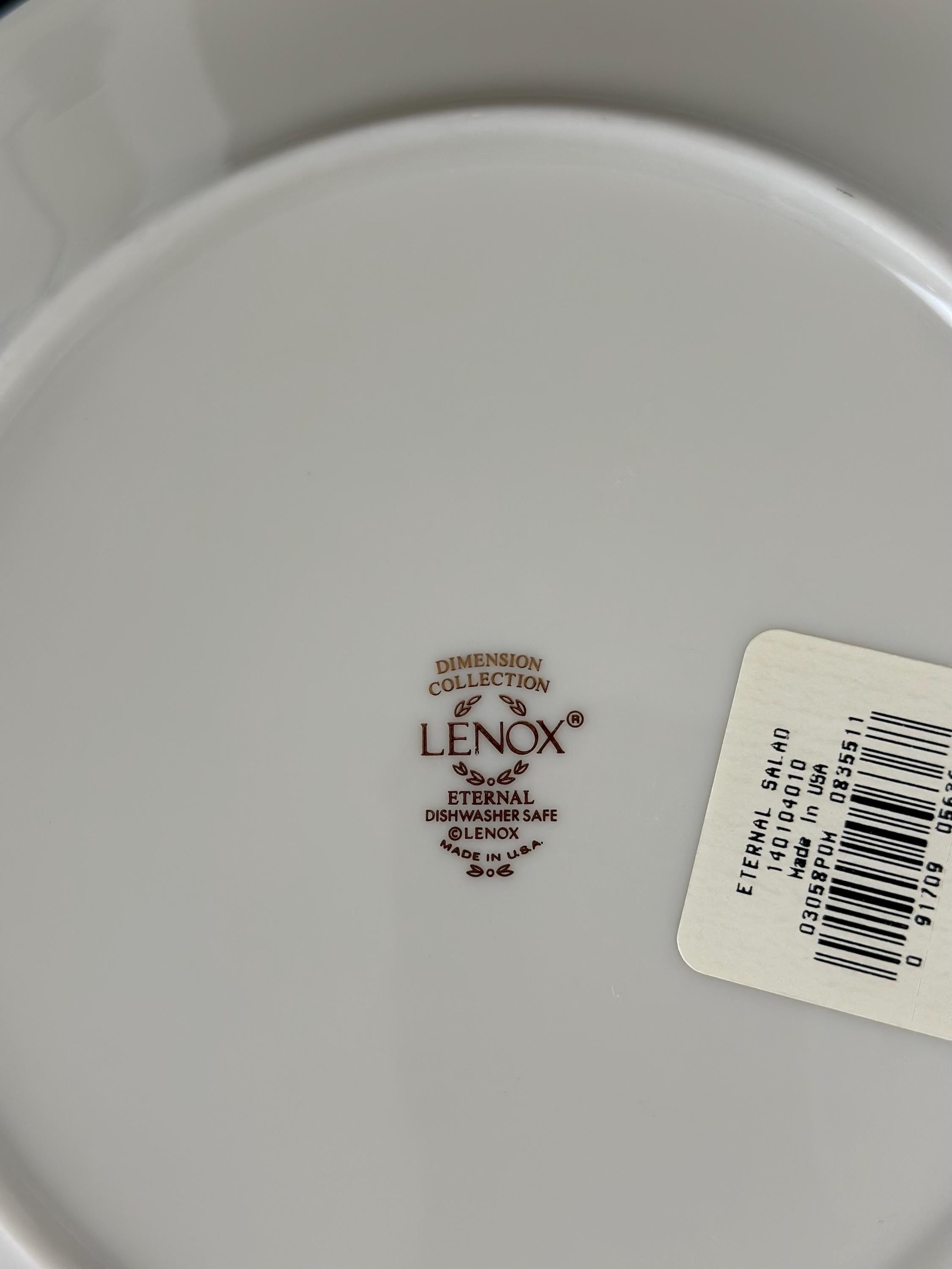 4 Lenox Eternal Salad Plates