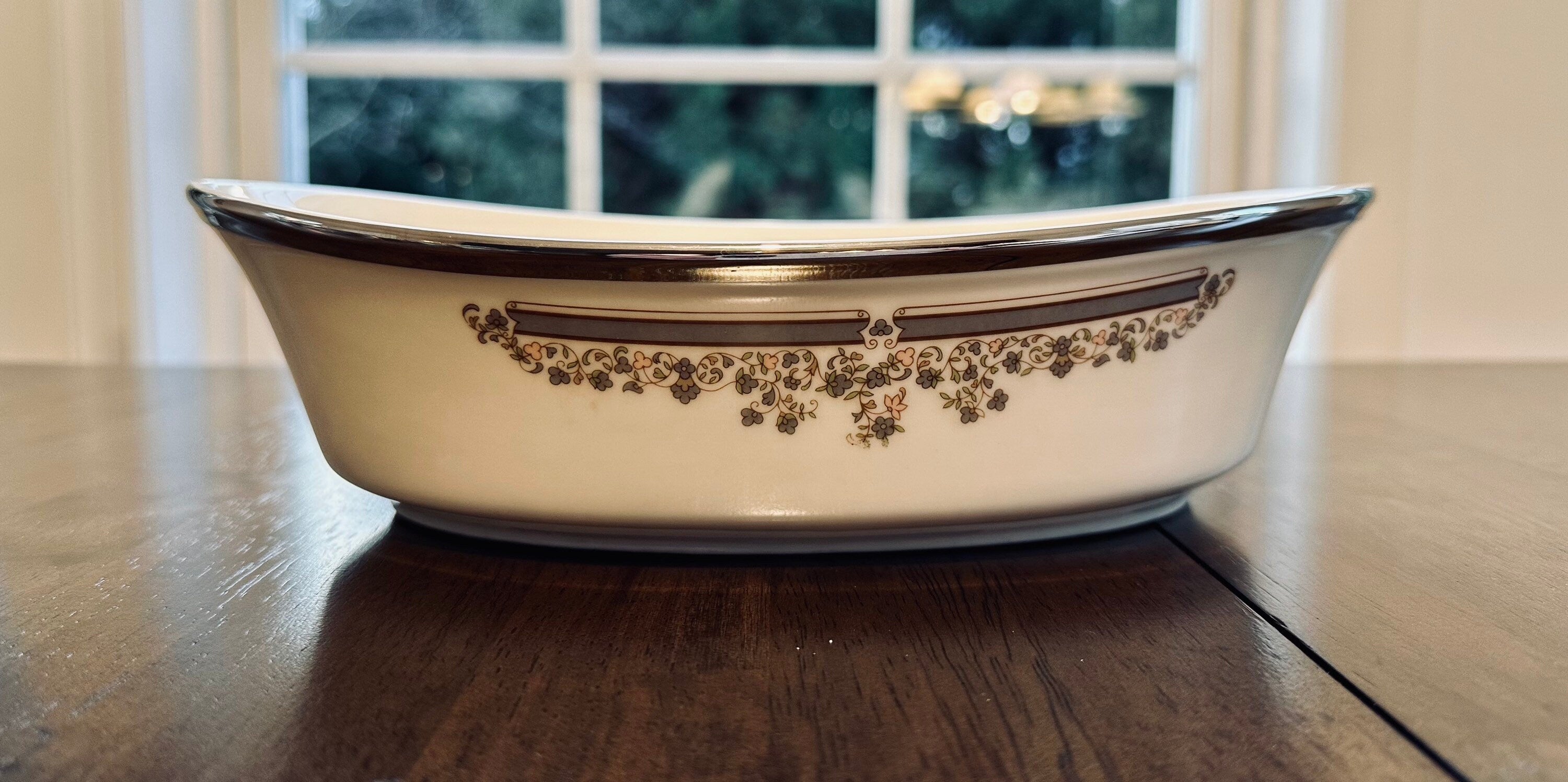Lenox Lace Point Large Oval Serving Bowl