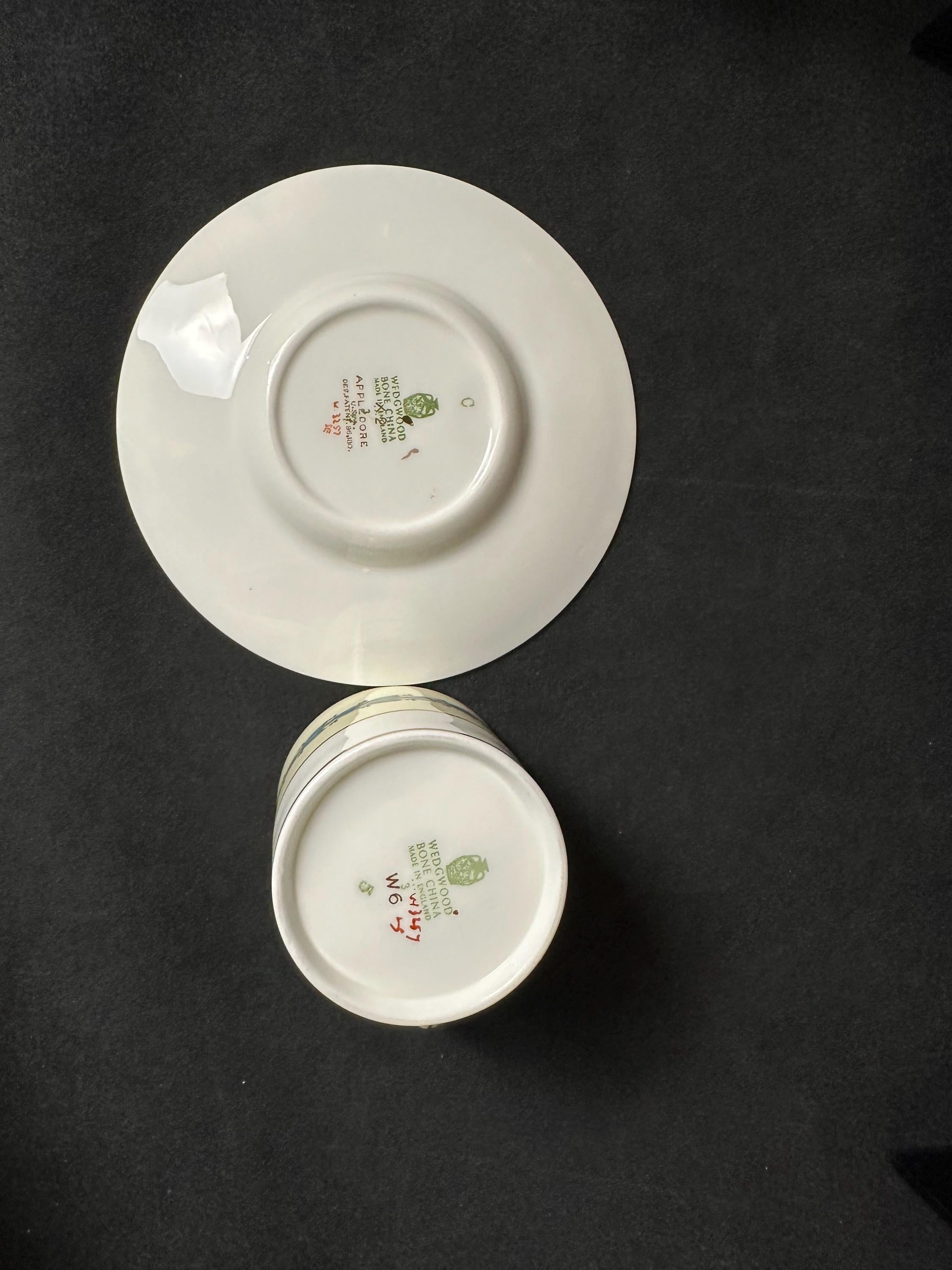 11 Wedgwood Appledore Demitasse Cups and Saucers
