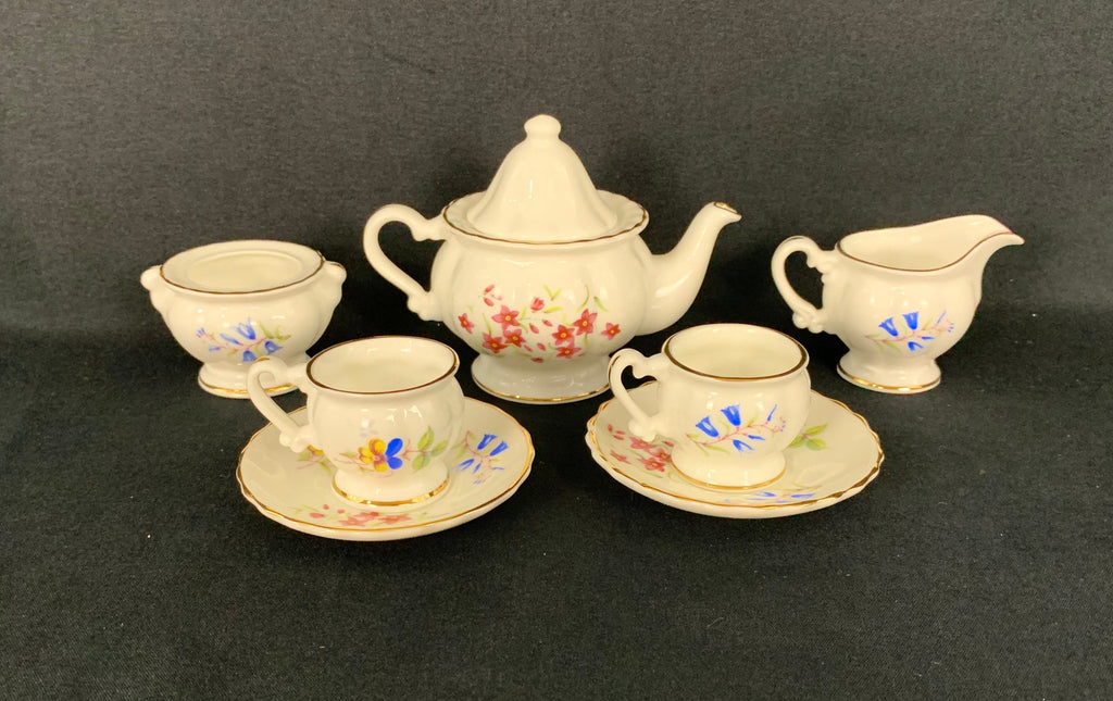 Miniature bone china tea set