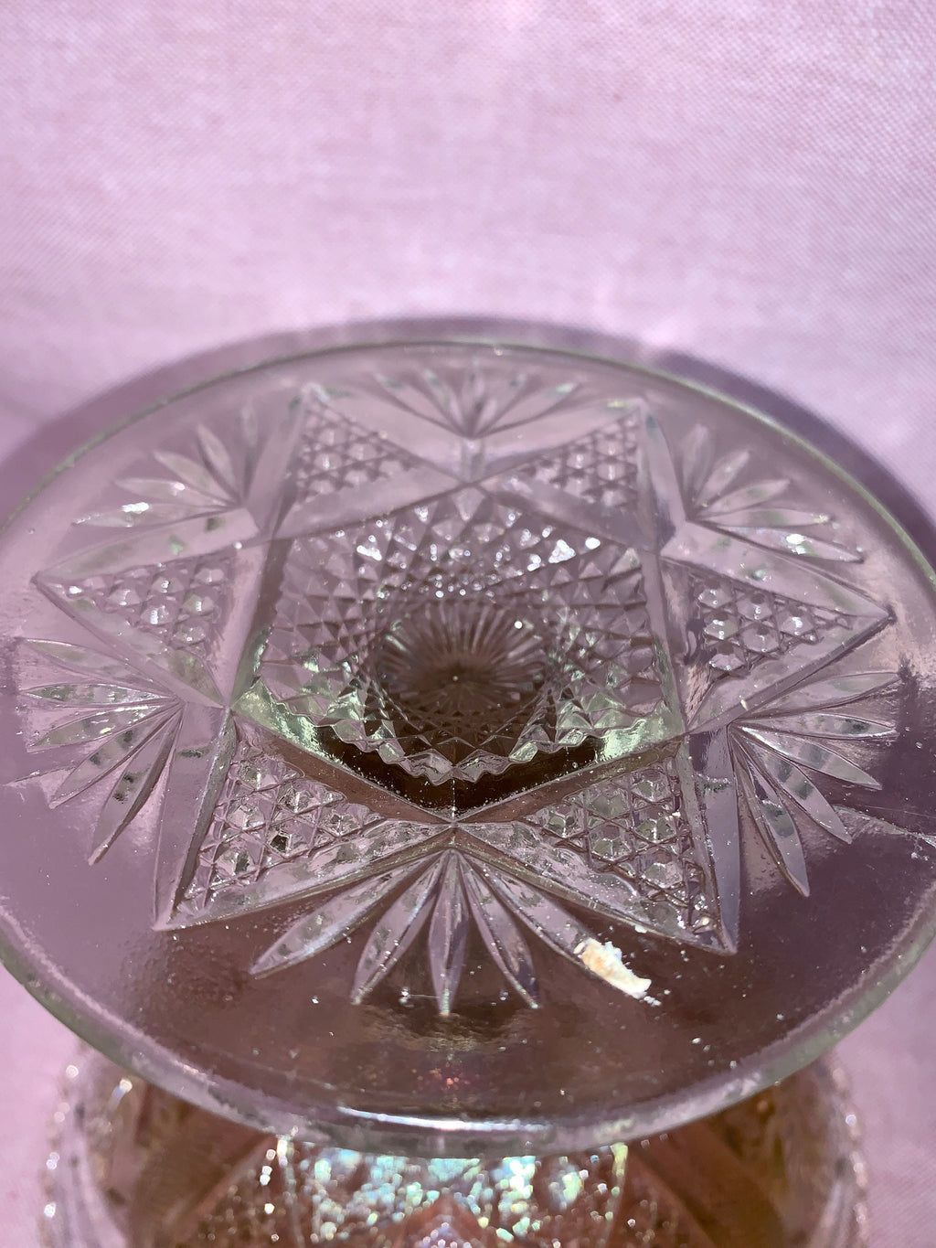 Moving sale-Early 1900s Imperial Glass Carnival Glass Compote