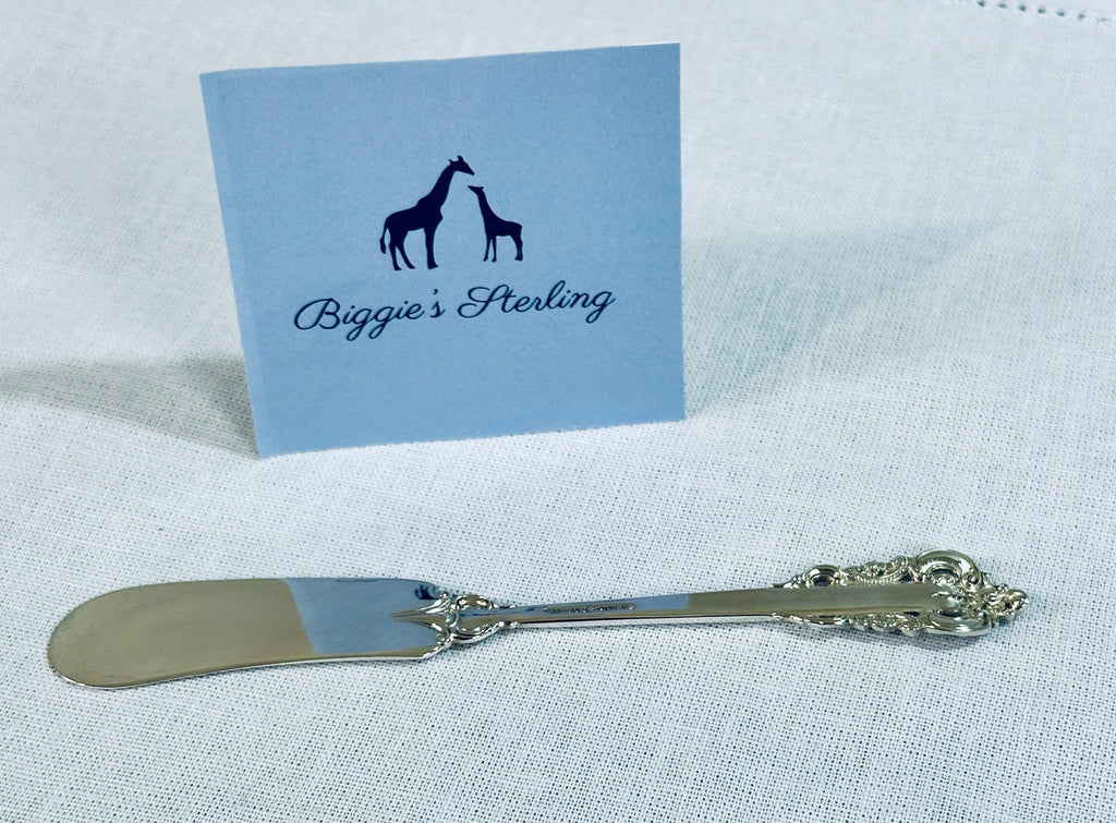 Wallace Grande Baroque Butter Paddle Knife Sterling Silver