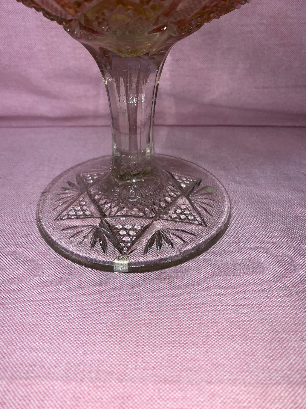 Moving sale-Early 1900s Imperial Glass Carnival Glass Compote