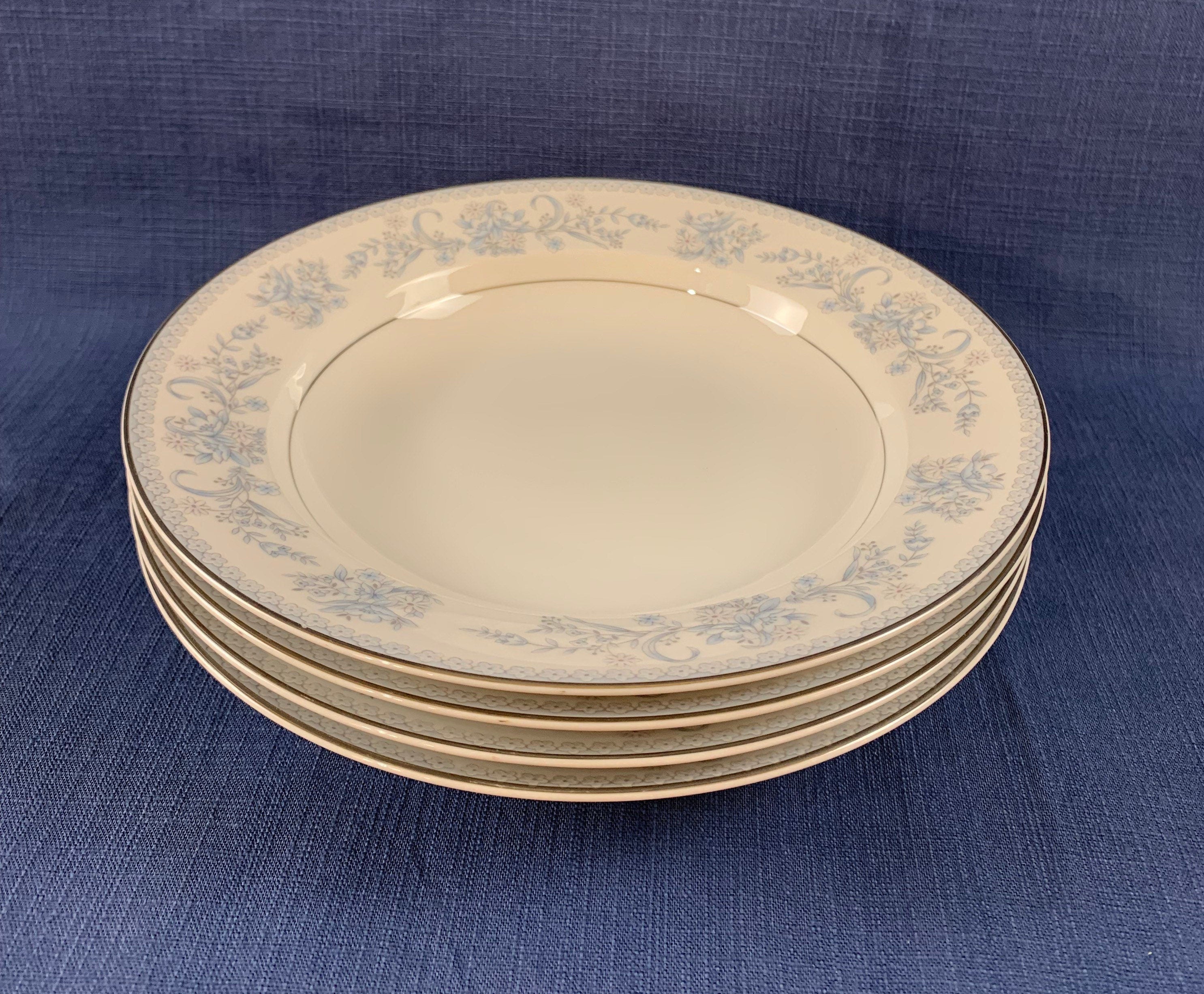 4 Mikasa Dresden Rose Soup Bowls