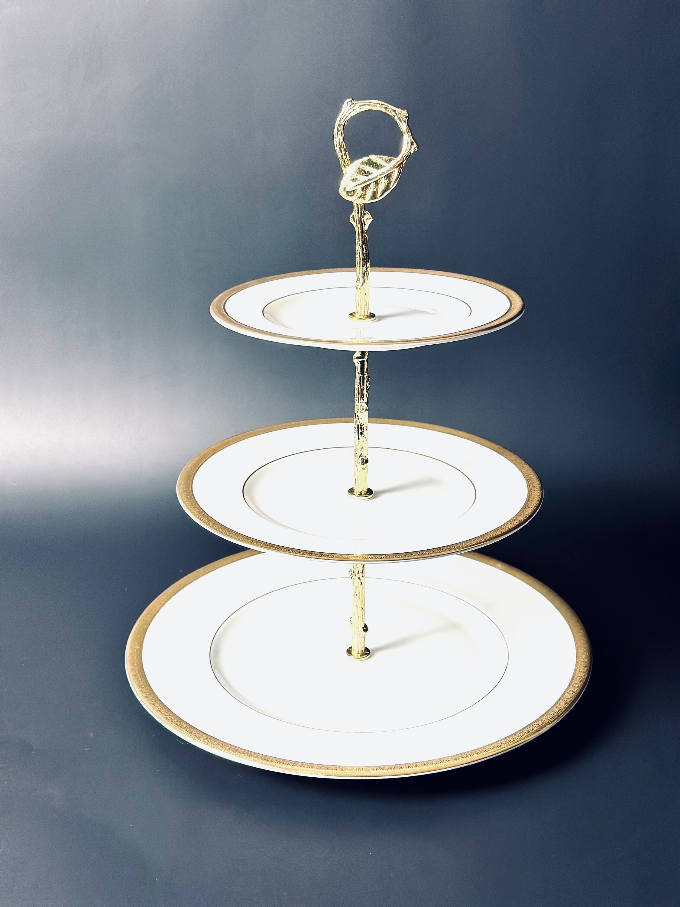 Royal Doulton Royal Gold 3 Tiered Server/Tidbit Tray