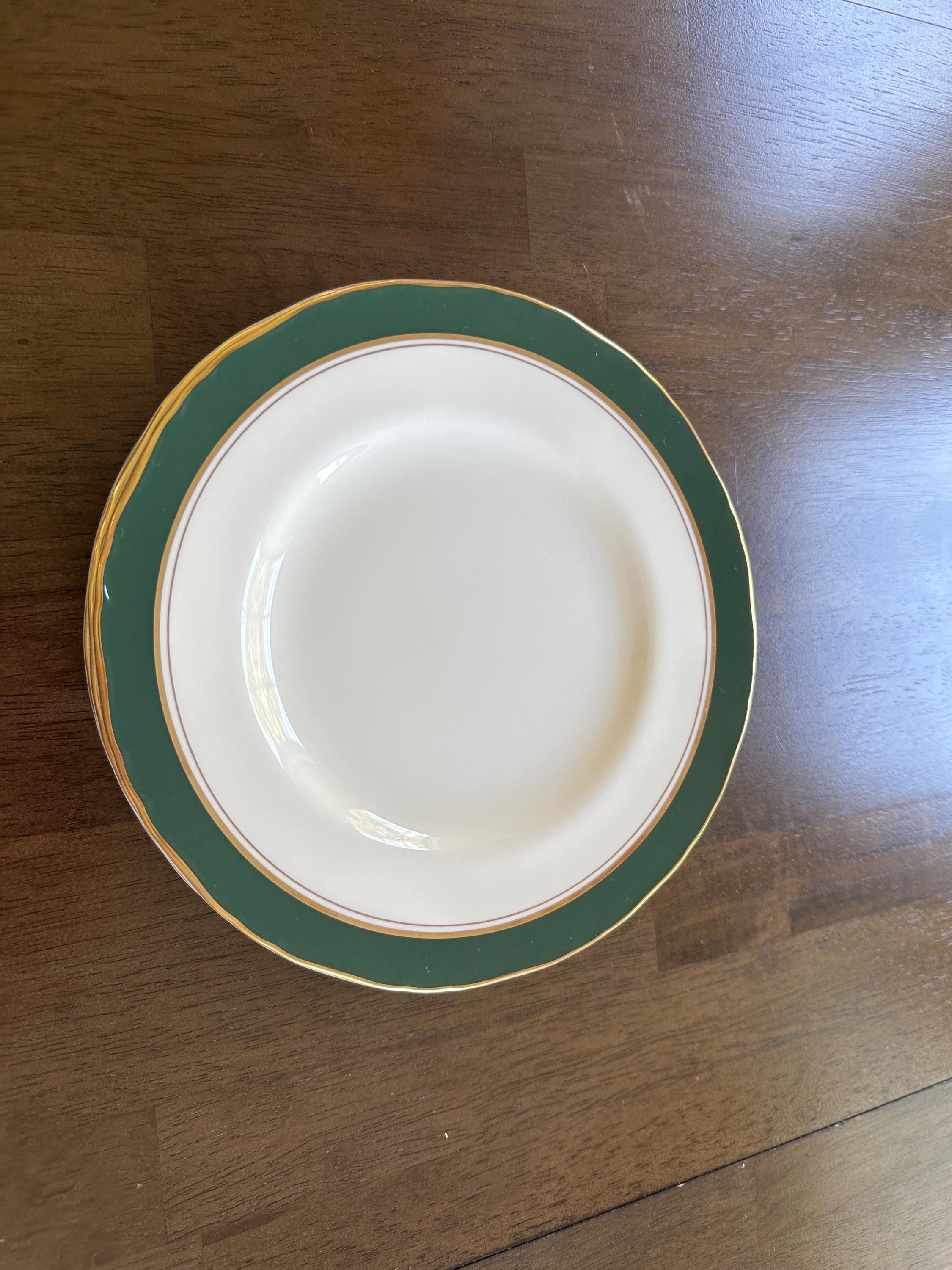 4 Royal Worcester Cavendish Leather Green Salad Plates