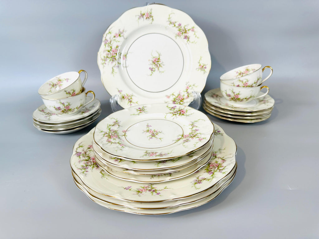 4 Placesettings of Haviland Rosalinde China