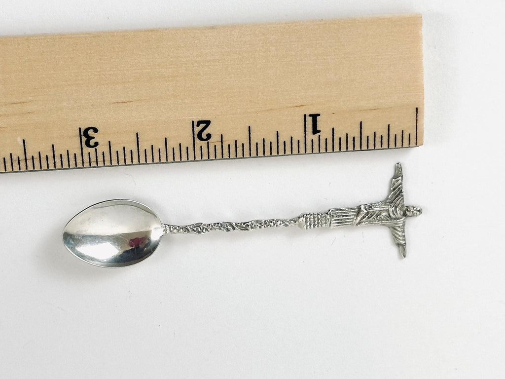 Sterling Silver Salt Spoon Christ the Redeemer of São Paulo