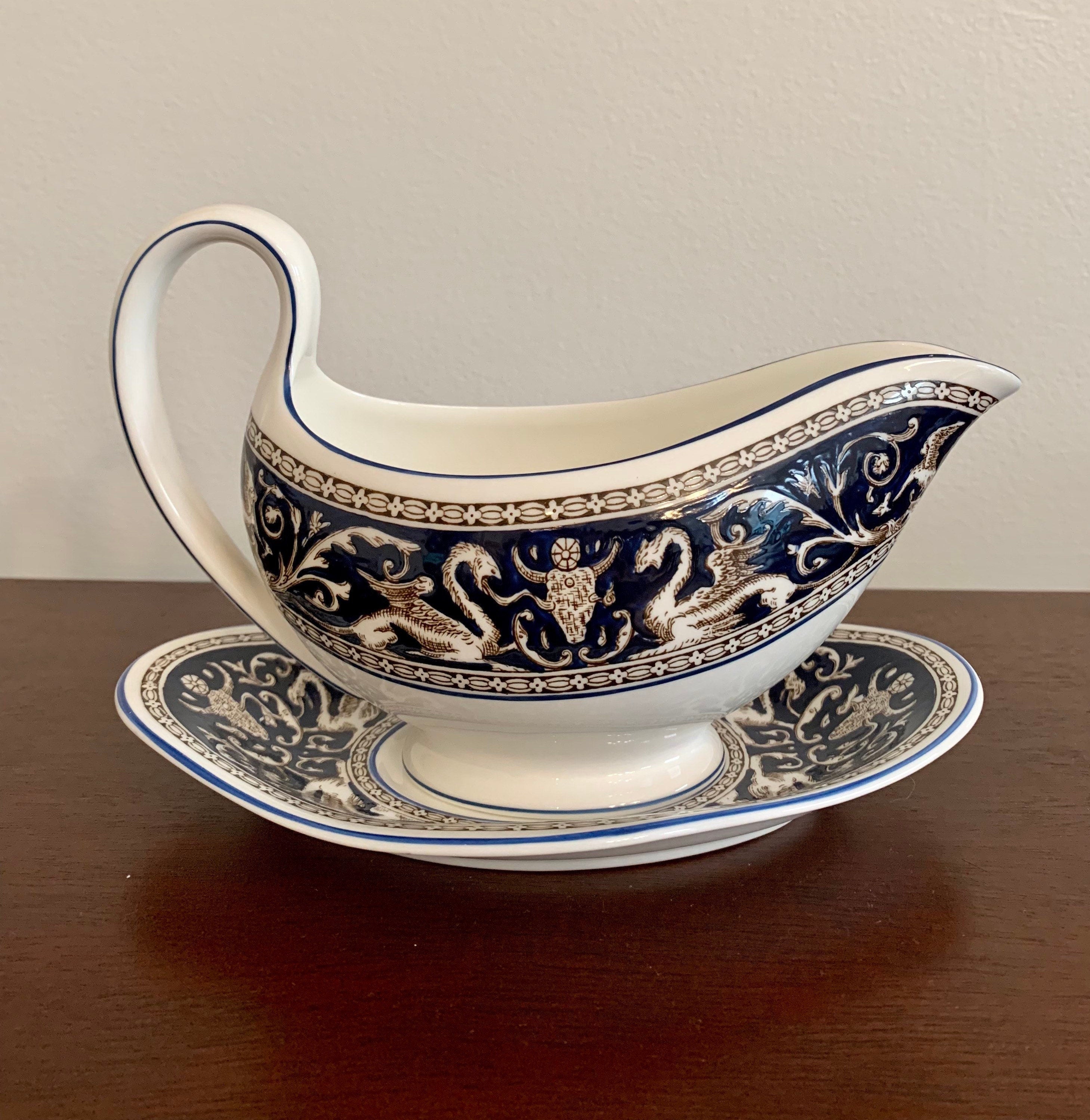 Wedgwood Florentine Gravy Boat and Underplate