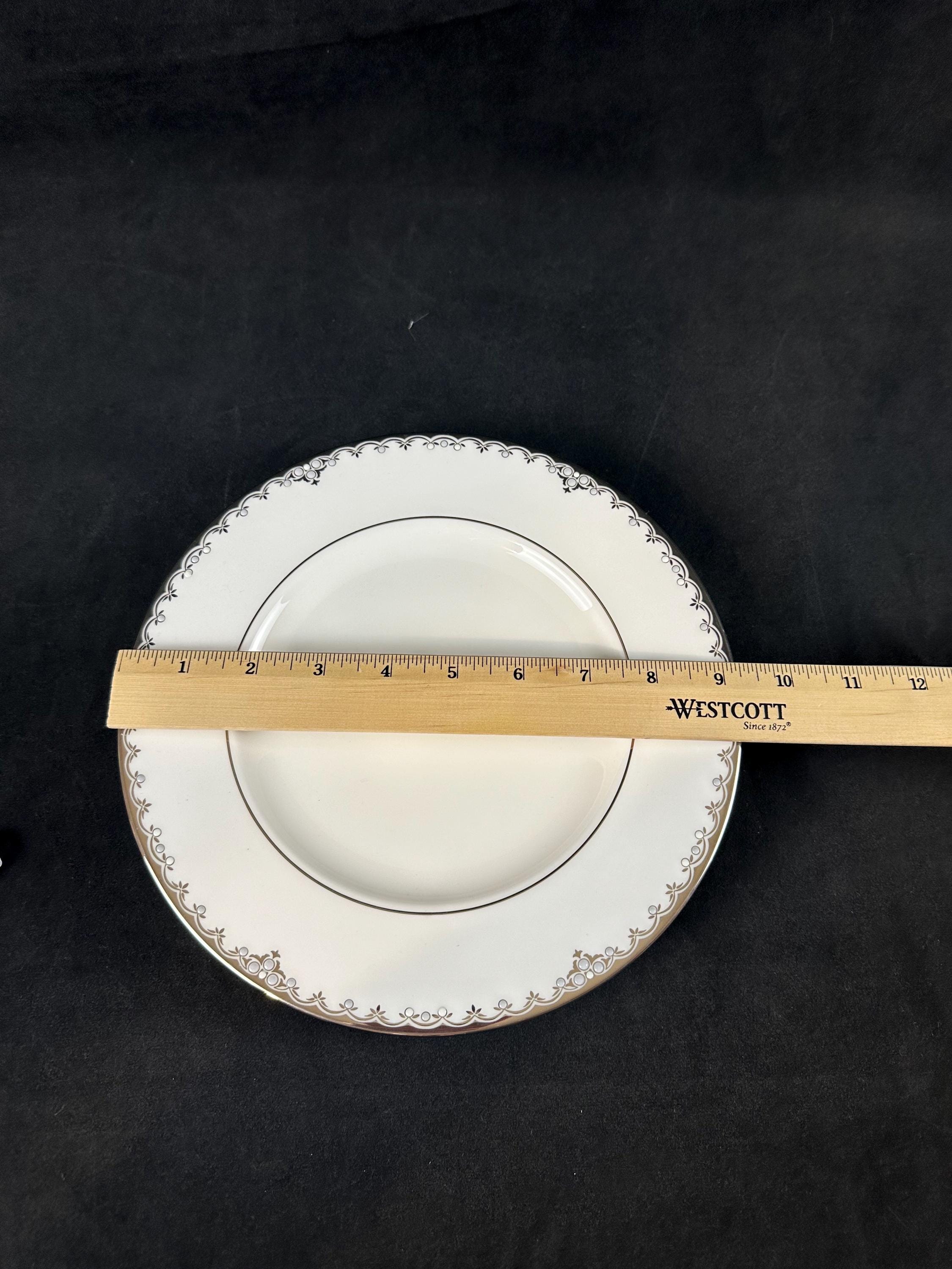 4 Lenox Federal Platinum Accent Luncheon Plates