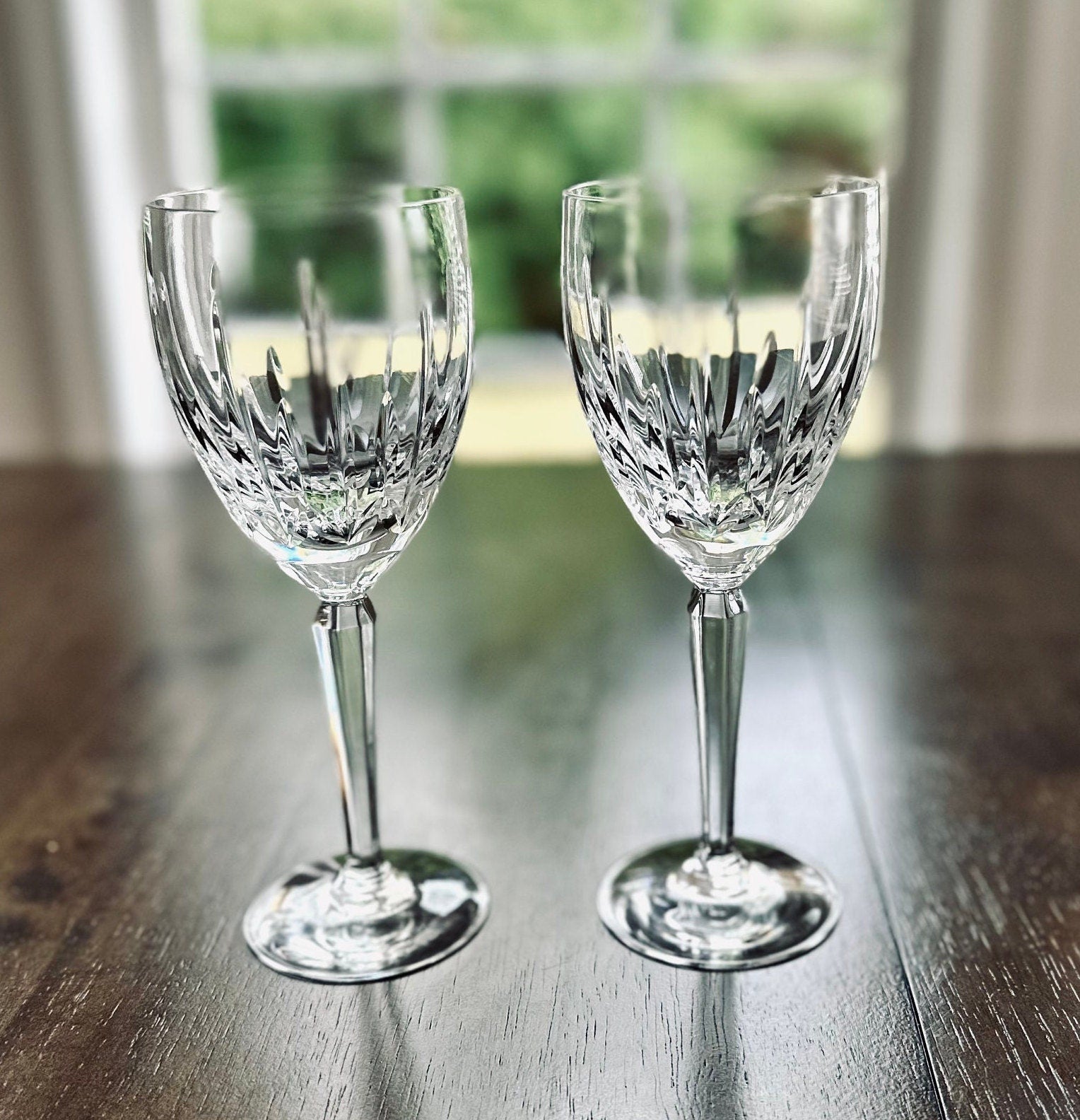 2 Lenox Clarity Crystal Wine Glasses