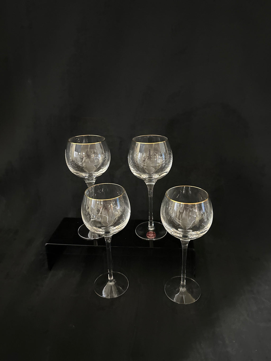 4 Lenox Eternal Gold Crystal Water Goblets