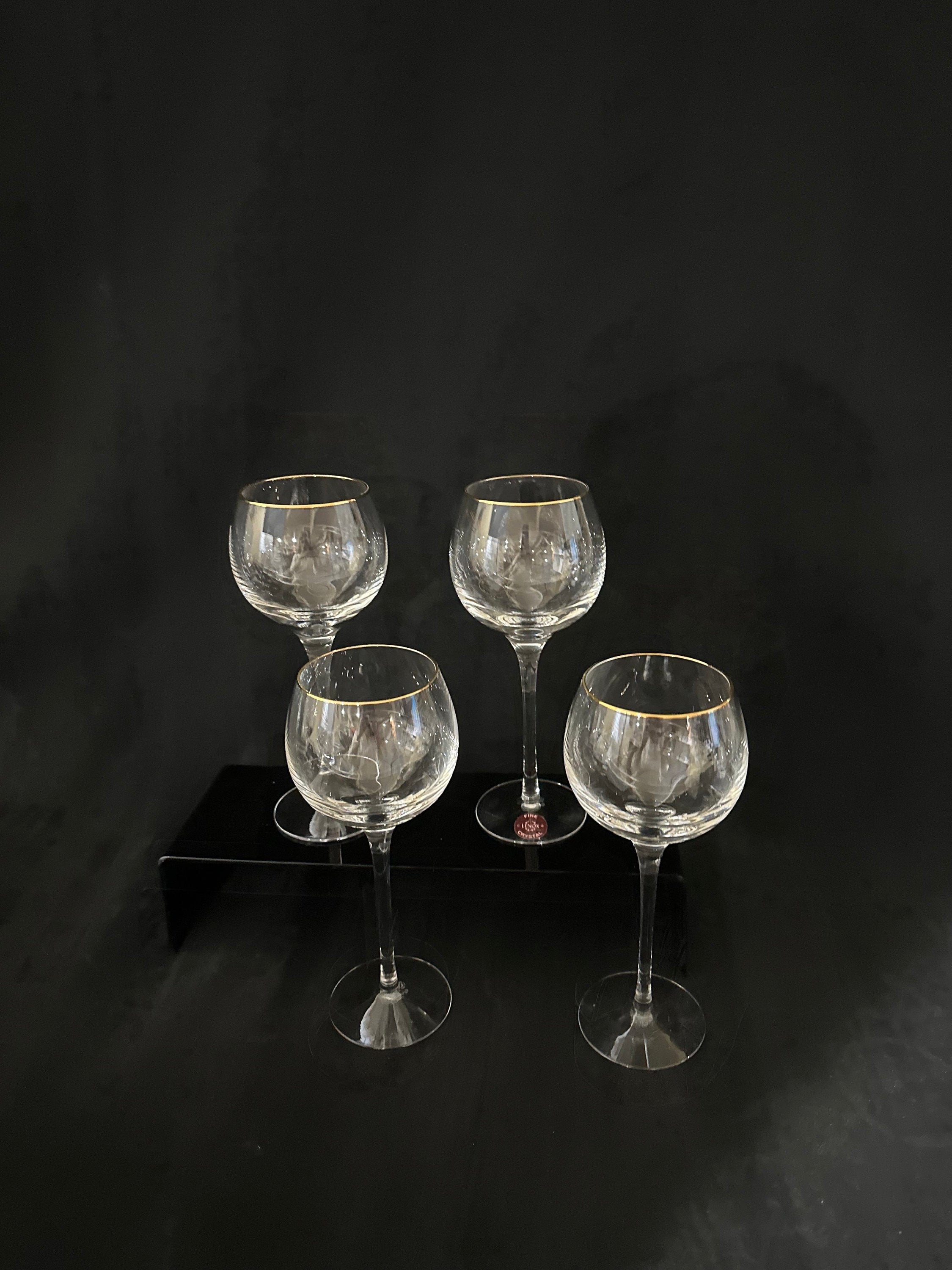 4 Lenox Eternal Gold Crystal Water Goblets