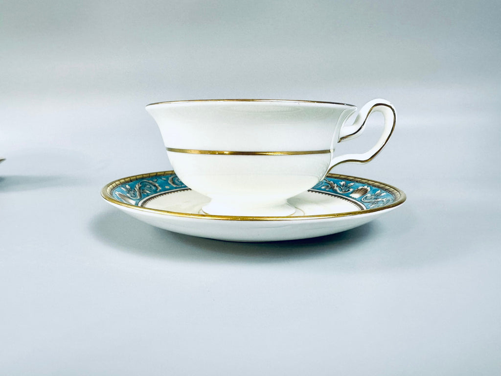 Wedgwood Runnymede Turquoise Teacup and Saucer