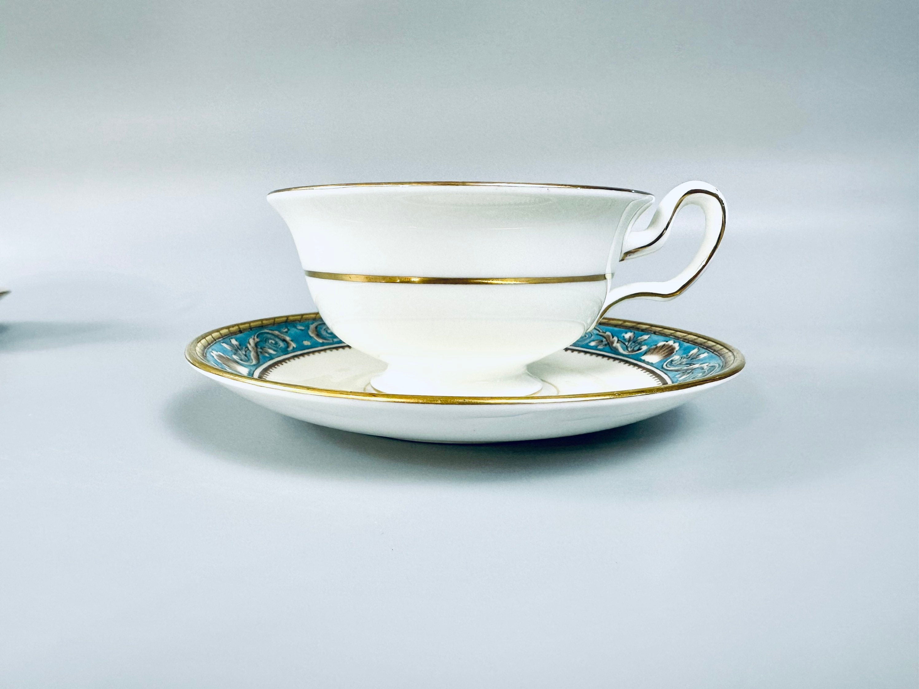 Wedgwood Runnymede Turquoise Teacup and Saucer