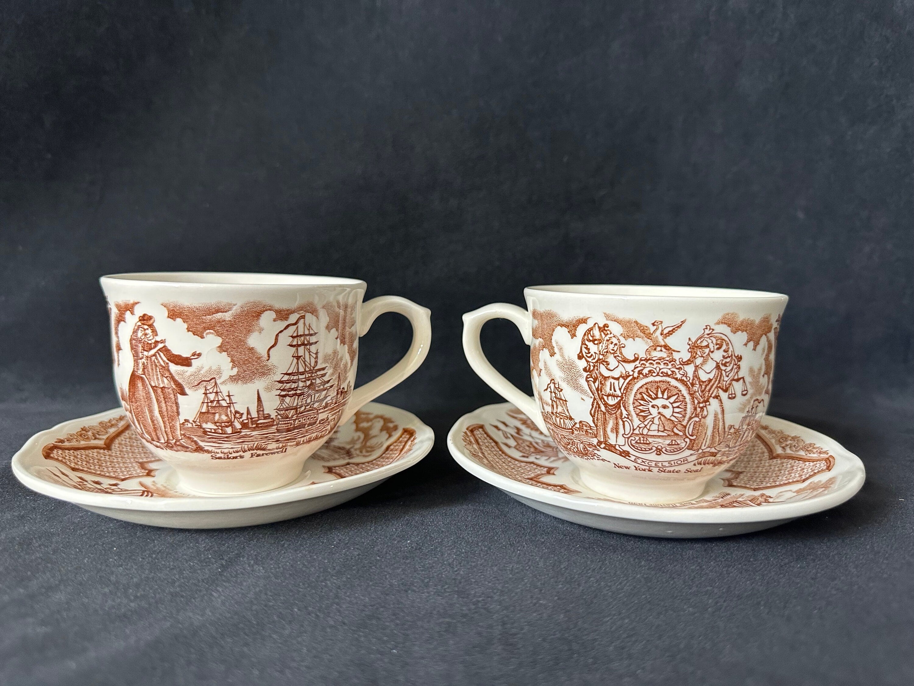 2 Fairwinds Teacups and Saucers