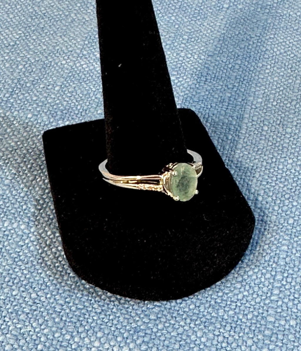 Sterling Silver and Jadite Ring size 9