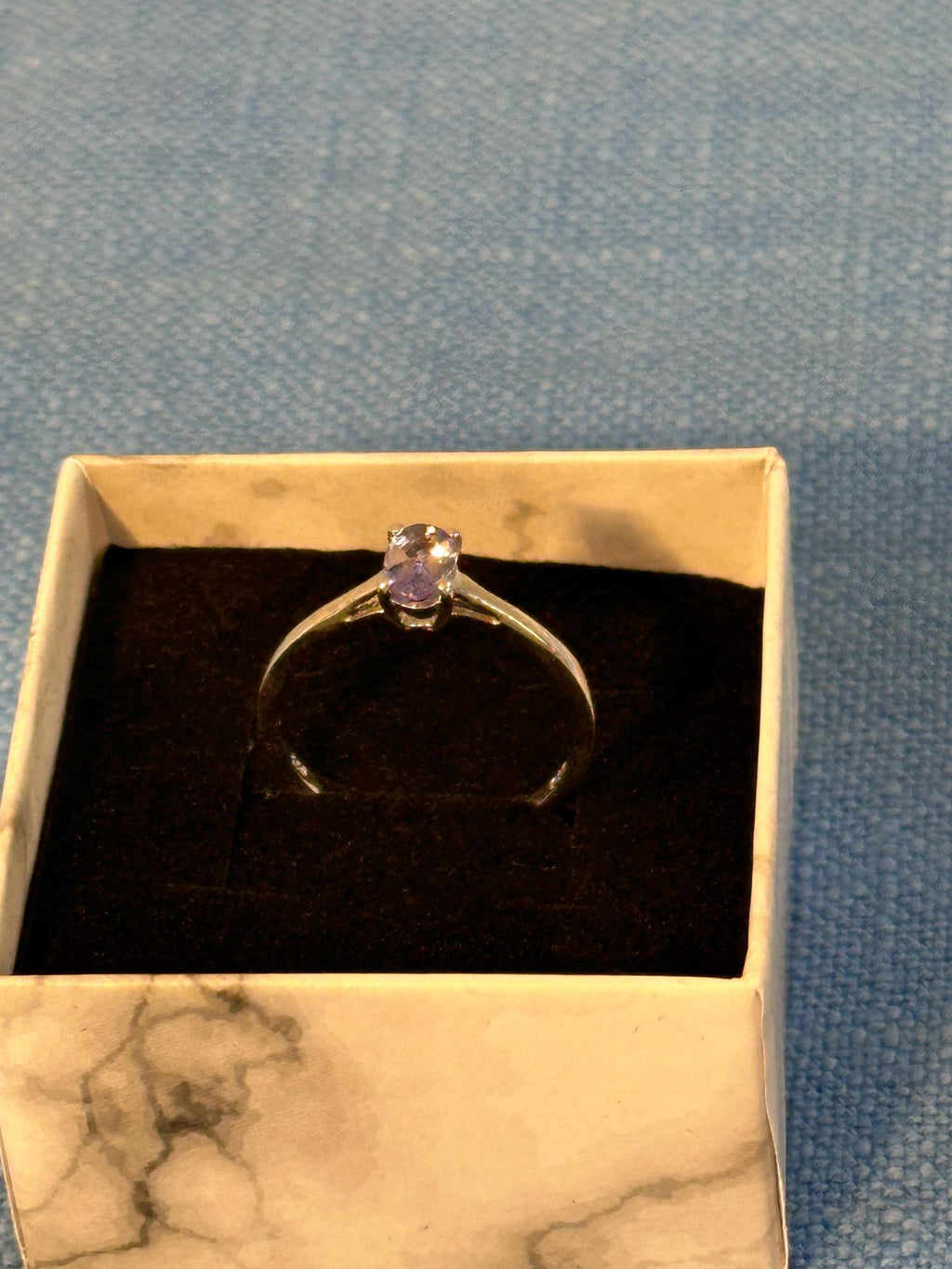 Tanzanite and Sterling Silver Ring size 9