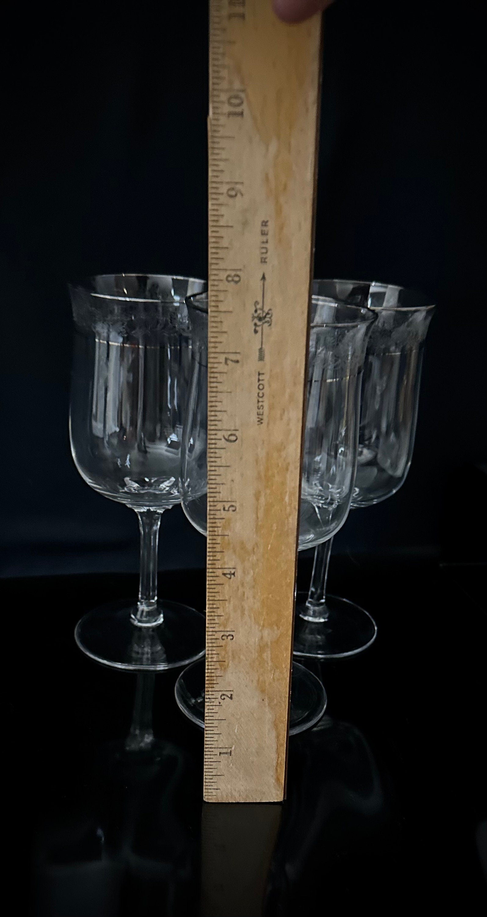3 Lenox Moonspun Platinum Water Goblets