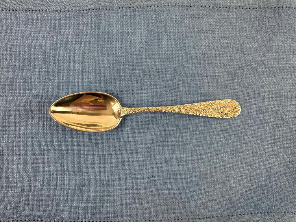 Stieff Rose Large Sterling Serving Spoon