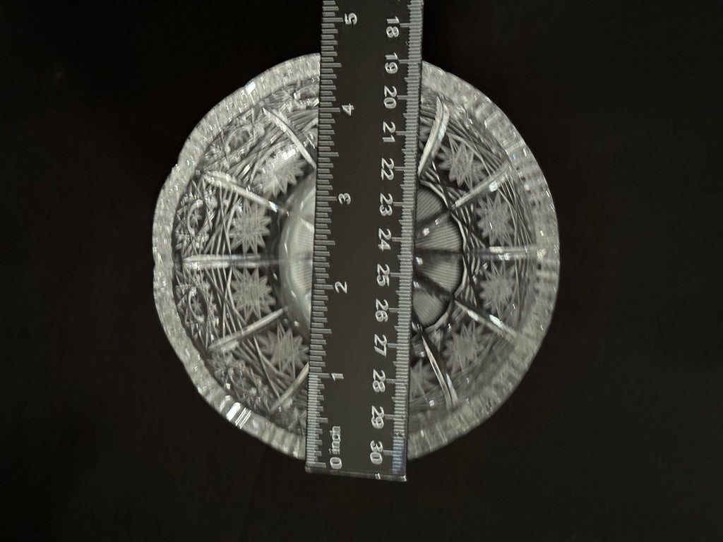 Bohemia Crystal Queens Lace Tray and Bowl