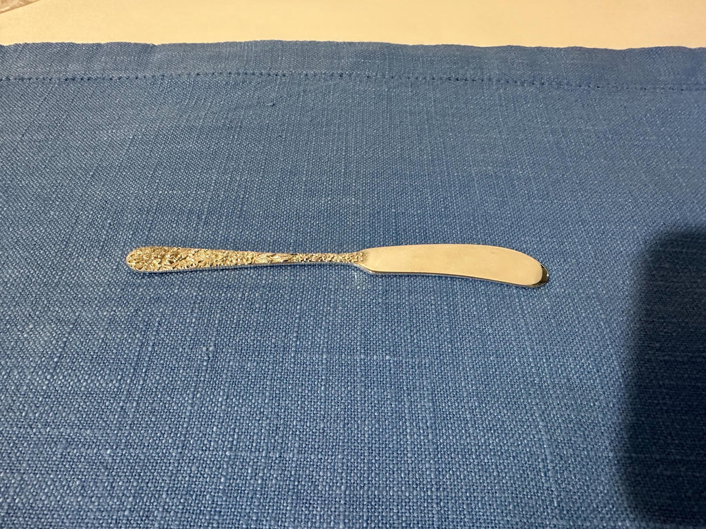 Stieff Rose Sterling Butter Spreader Butter Knife