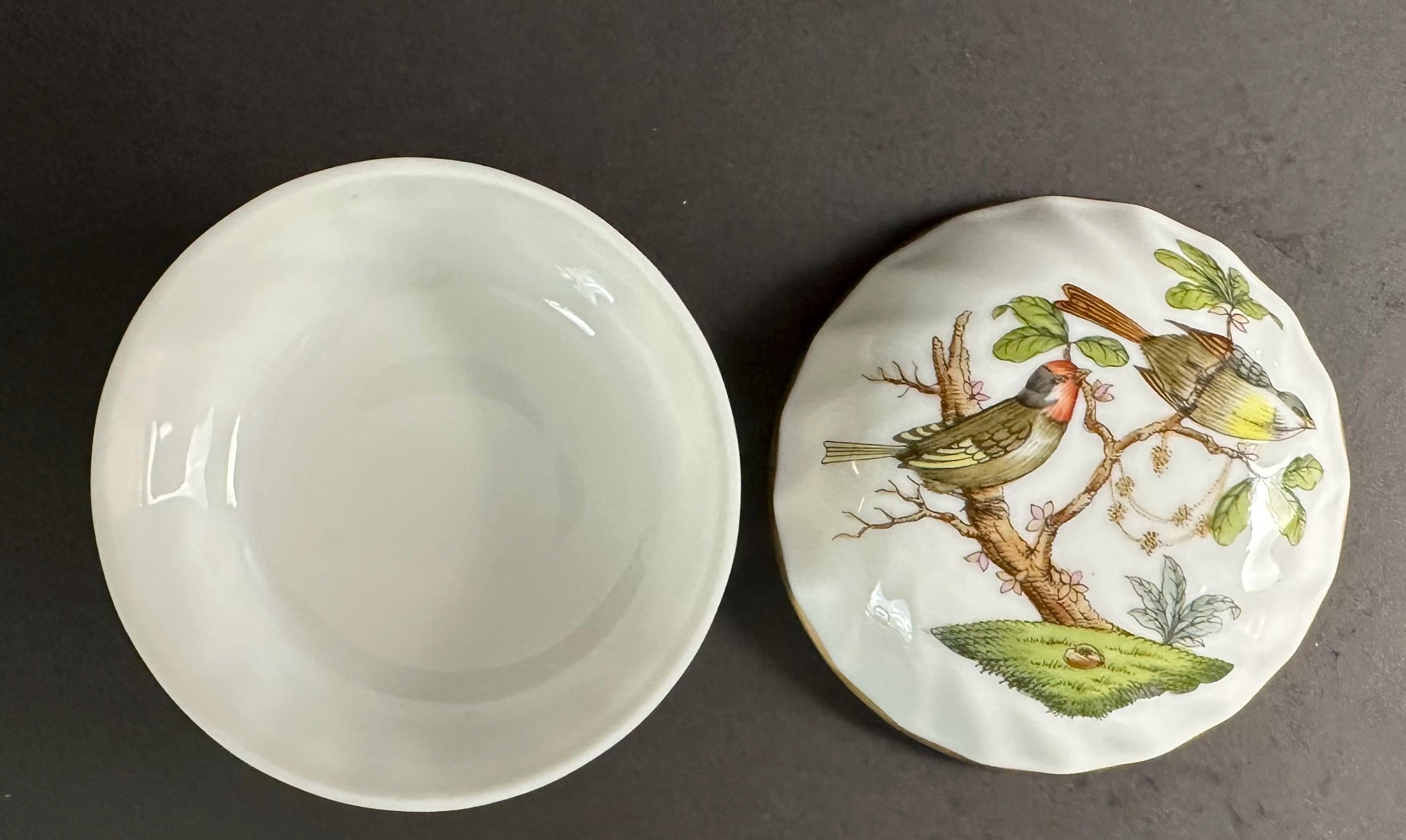 Herend Rothchilds Bird Trinket Box