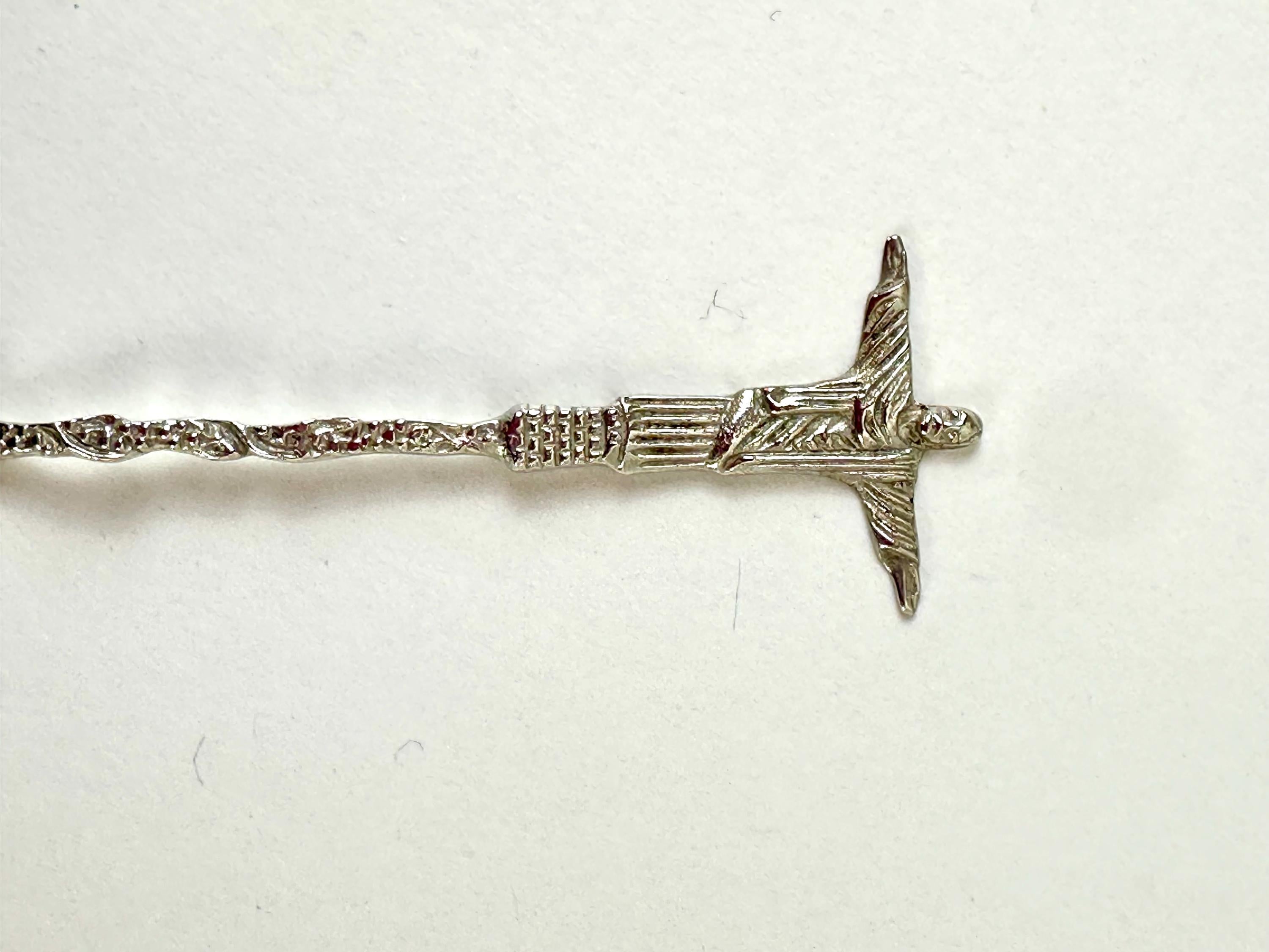 Sterling Silver Salt Spoon Christ the Redeemer of São Paulo