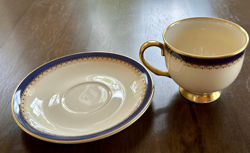 2 Lenox Jefferson Teacups and Saucers