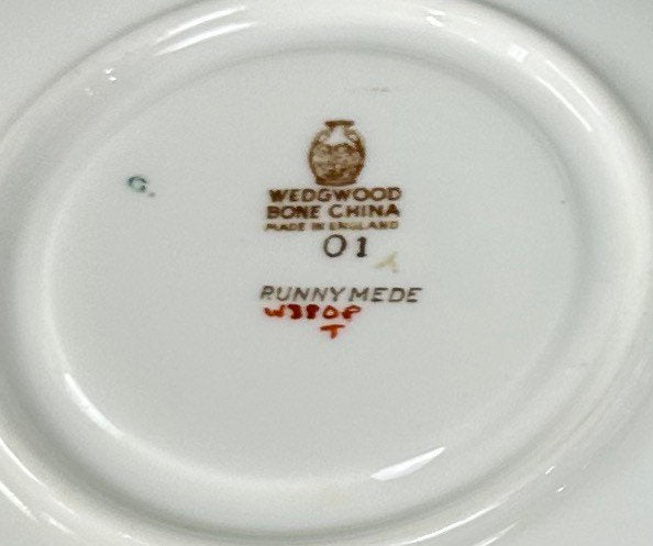 Wedgwood Runnymede Turquoise Teacup and Saucer