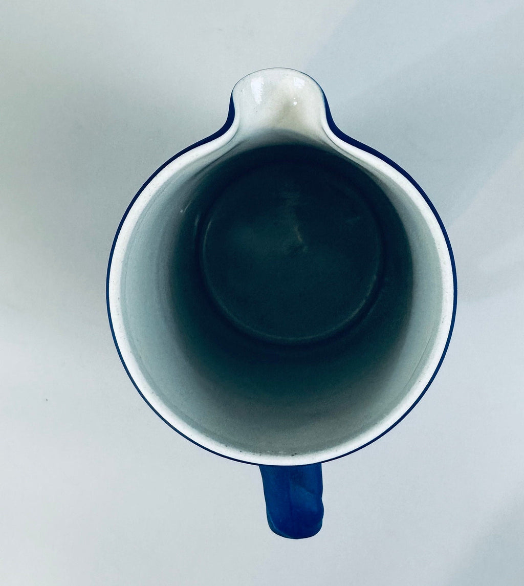 Wedgwood Jasperware Cream on Blue Jug/Pitcher