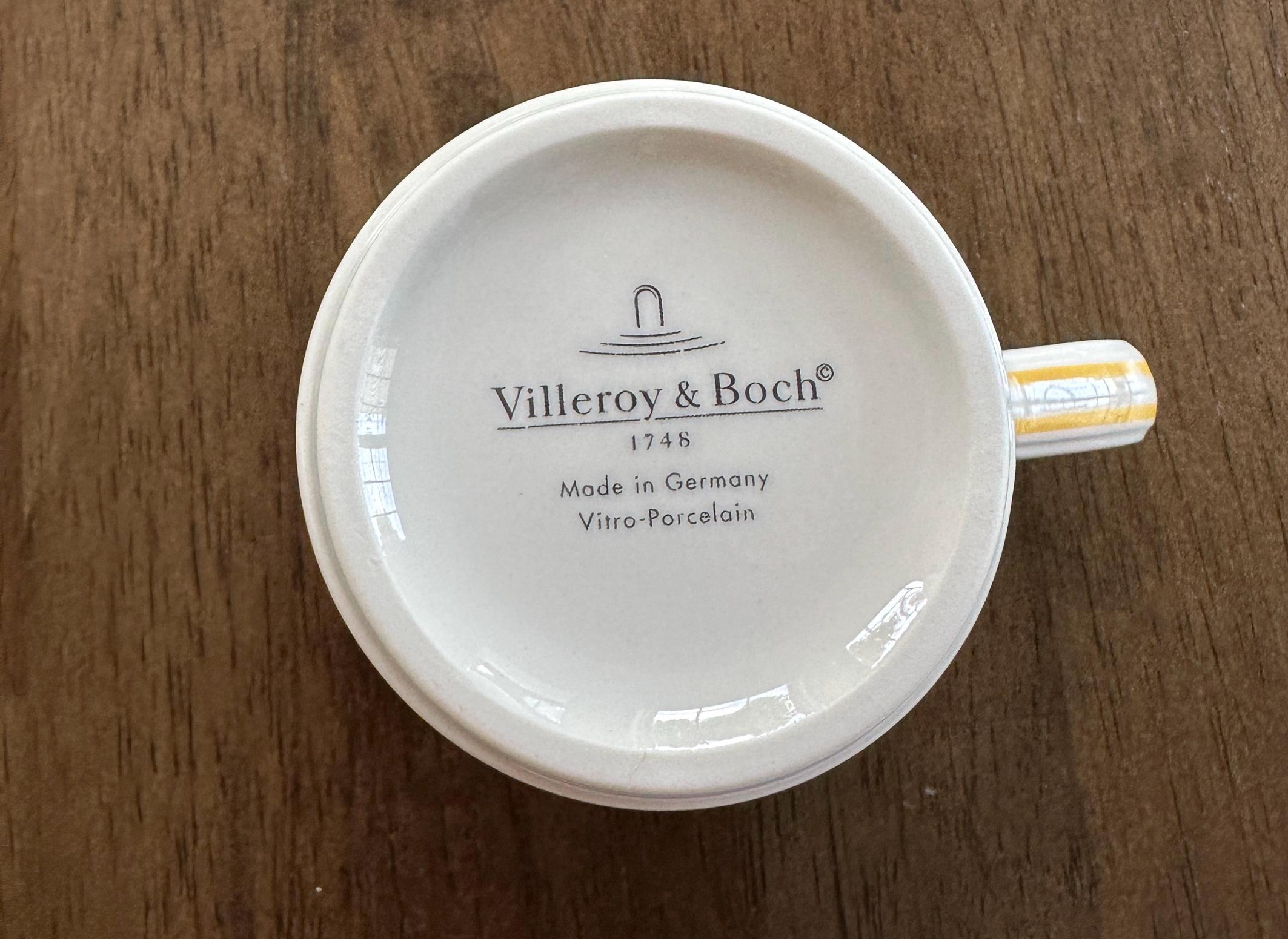 2 Villeroy and Boch Basket Demitasse Cups and Saucers