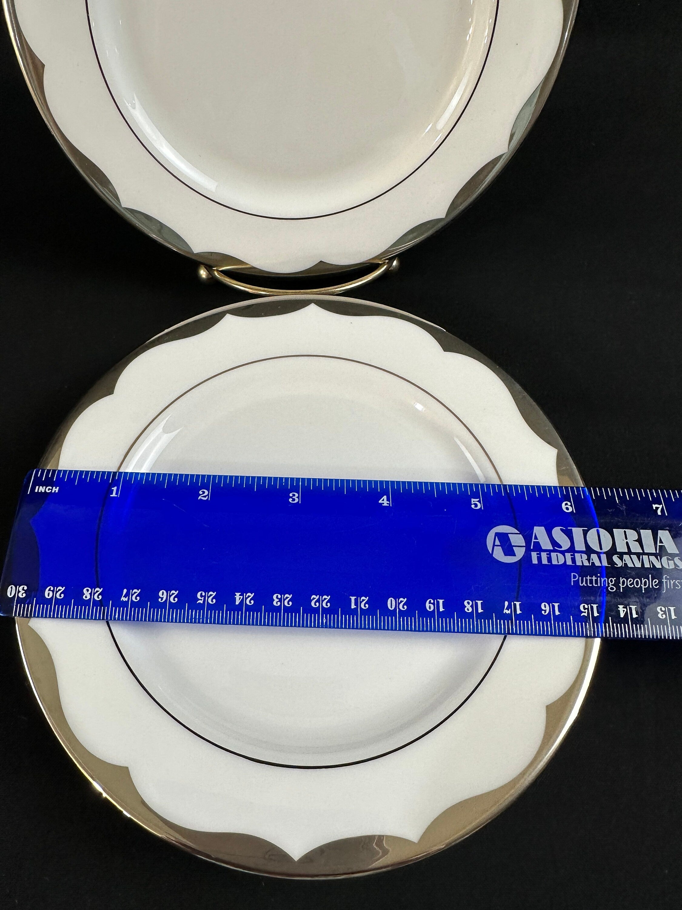 4 Kate Spade Trimble Place Bread/Dessert Plates by Lenox