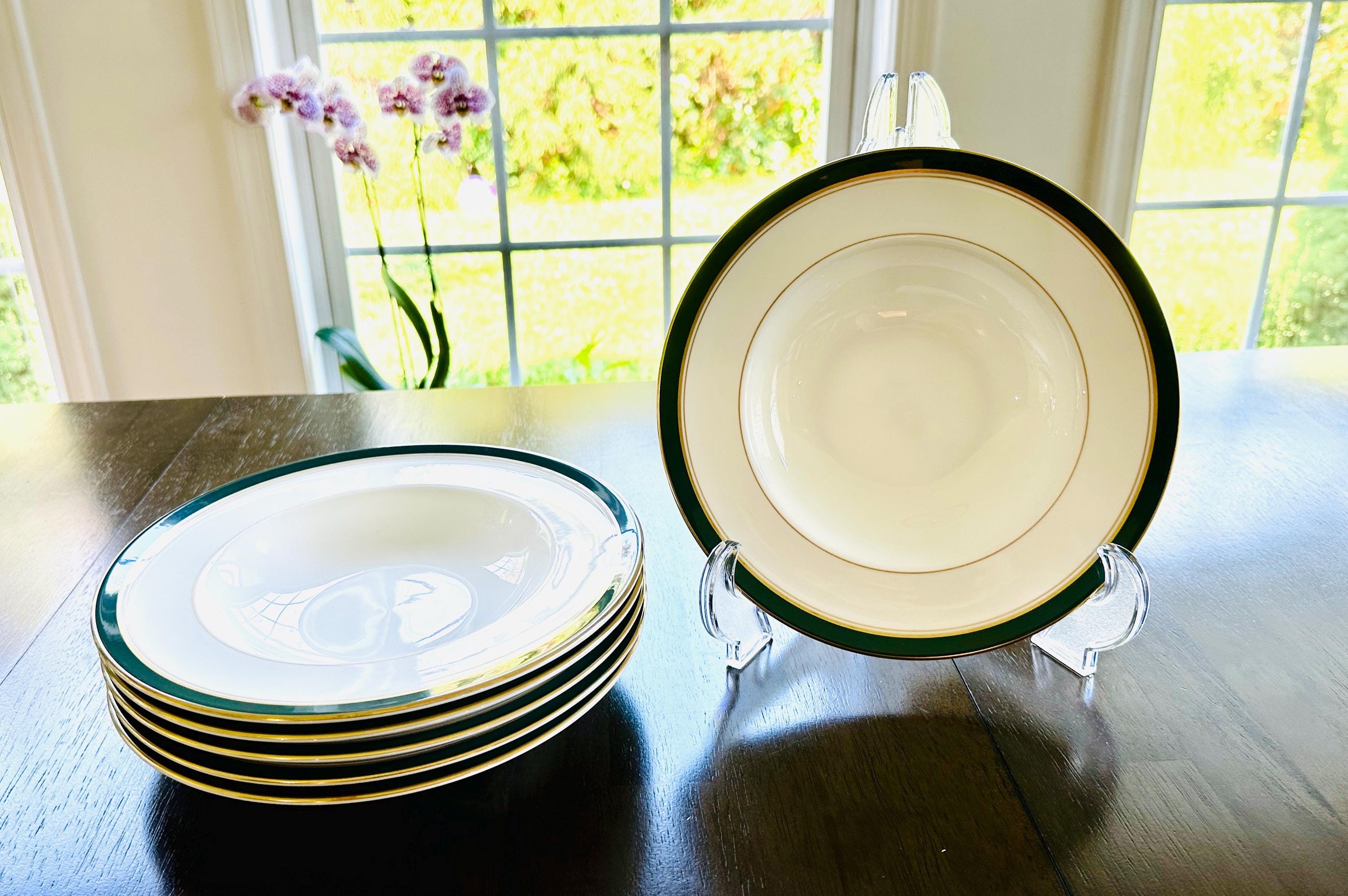 6 Royal Worcester Howard Leather Green Soup Bowls