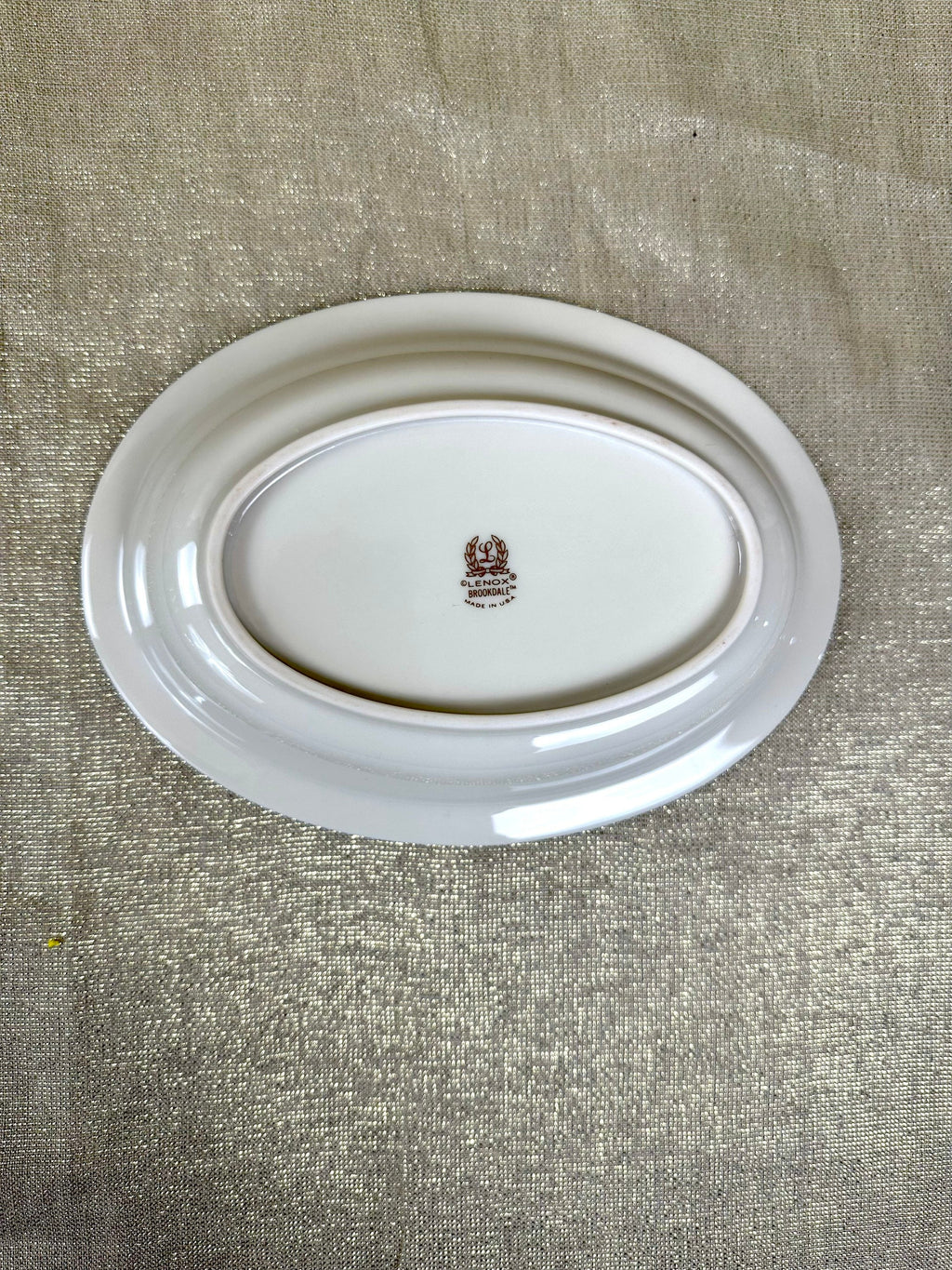 Lenox Brookdale Oval Serving Bowl 8 1/2”