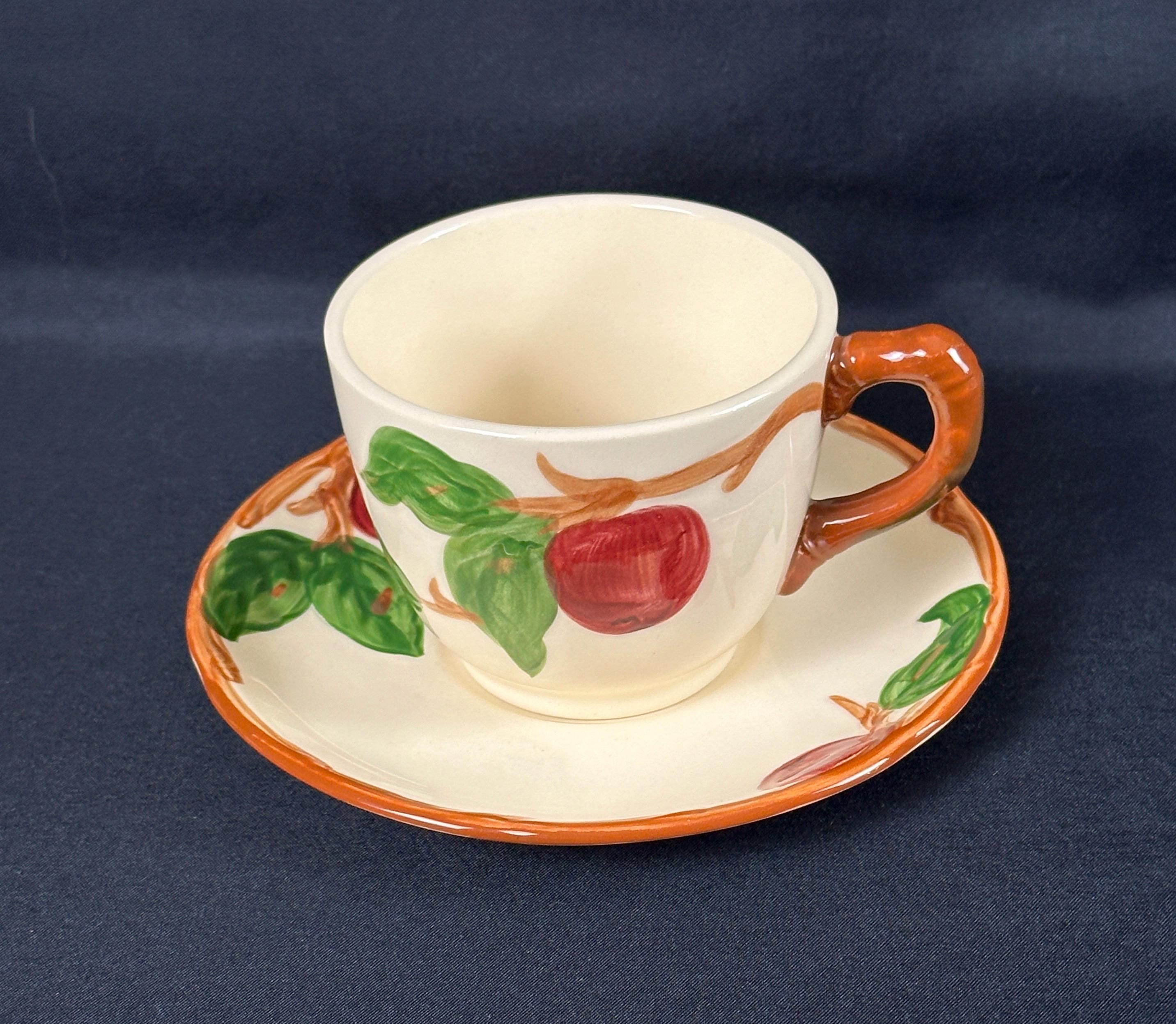 4 Franciscan Apple Teacups and Saucers USA