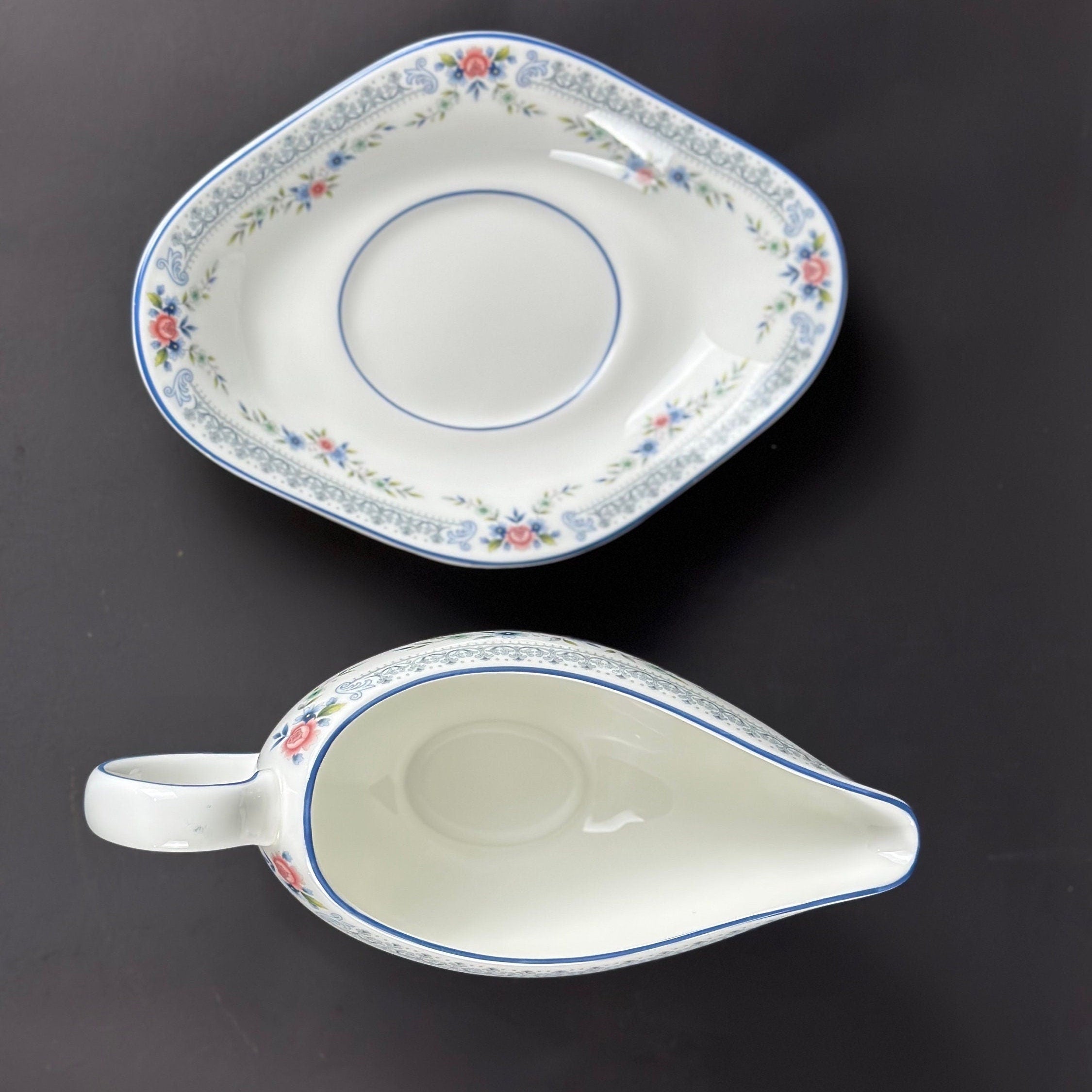 Wedgwood “Rosedale “ Gravey BoatWith Underplate