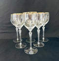 6 Lenox Monroe Water Goblets Gold Rims