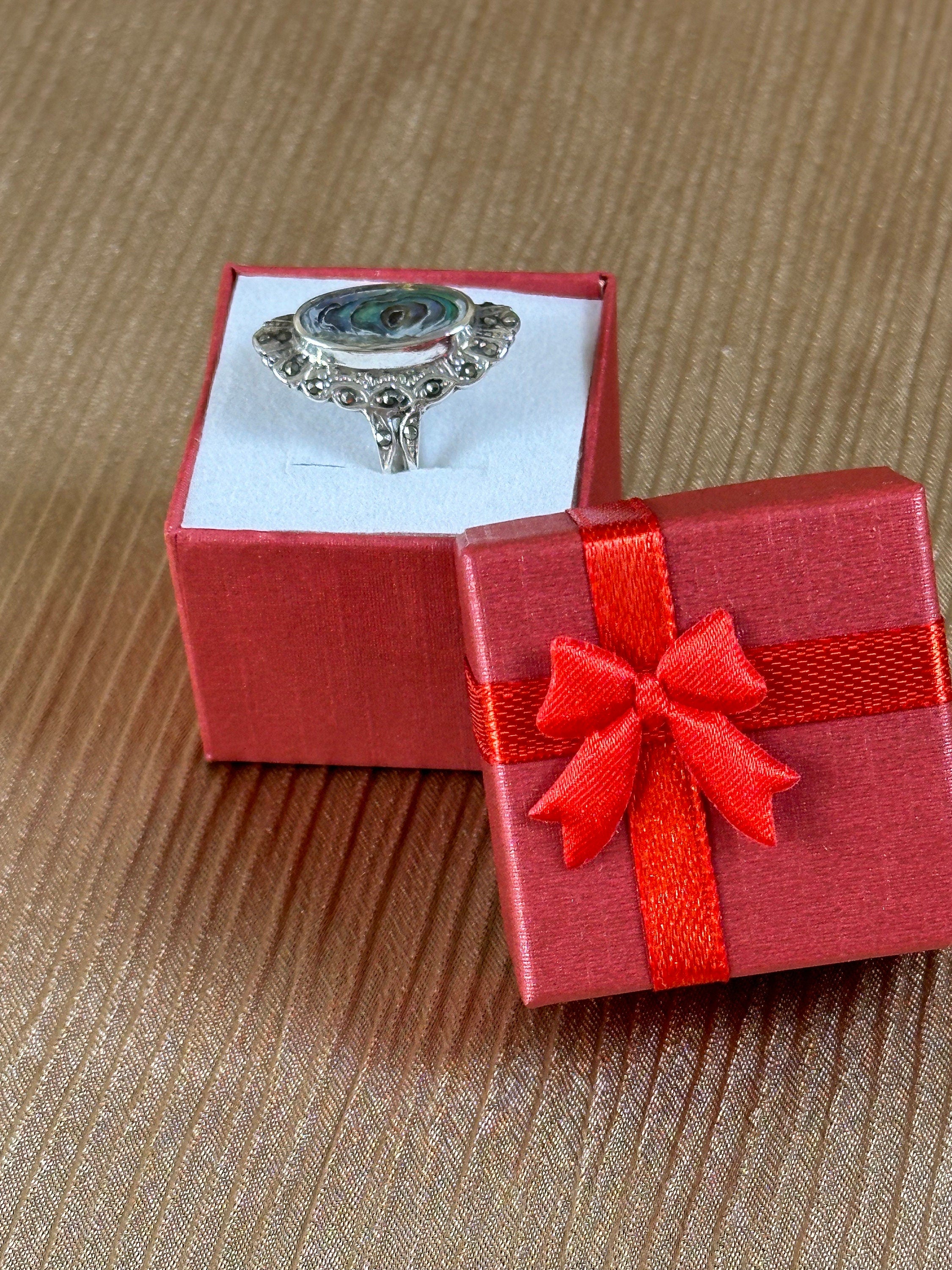 Sterling Silver Abalone and Marsite Nanette Ring