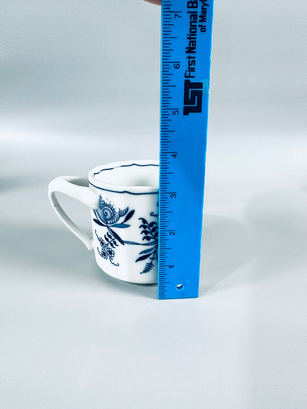 6 Blue Danube Large Flat Cups and Saucers