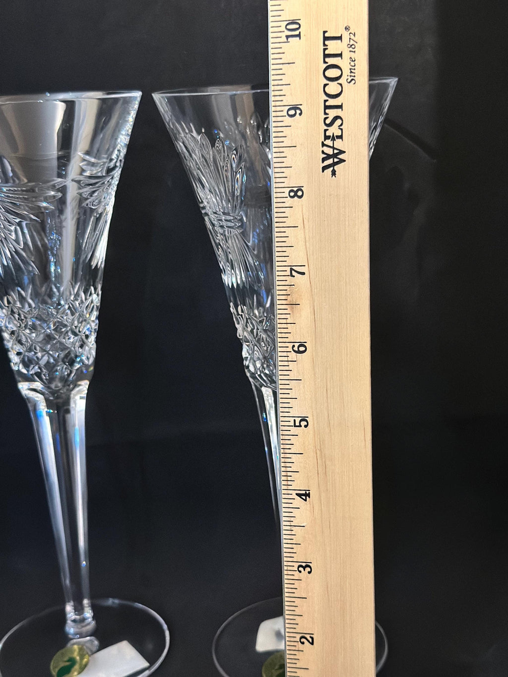 Waterford Crystal Millenium Toasting Flutes Peace and Prosperity