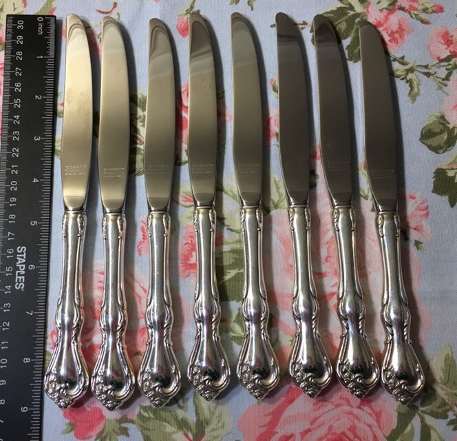 Reed and Barton Sterling Rose Cascade Knives