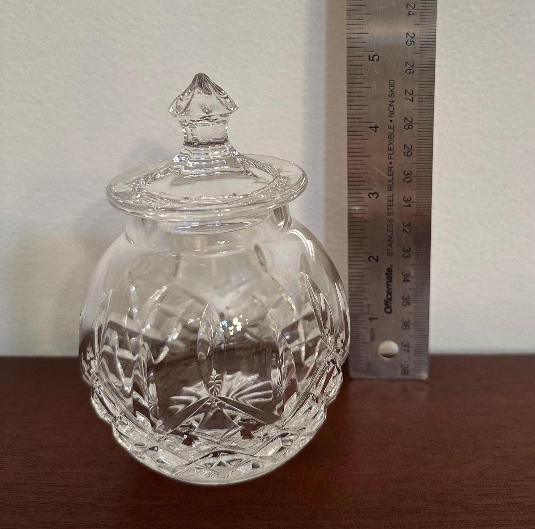 Rare Waterford Crystal Lismore Honey Pot