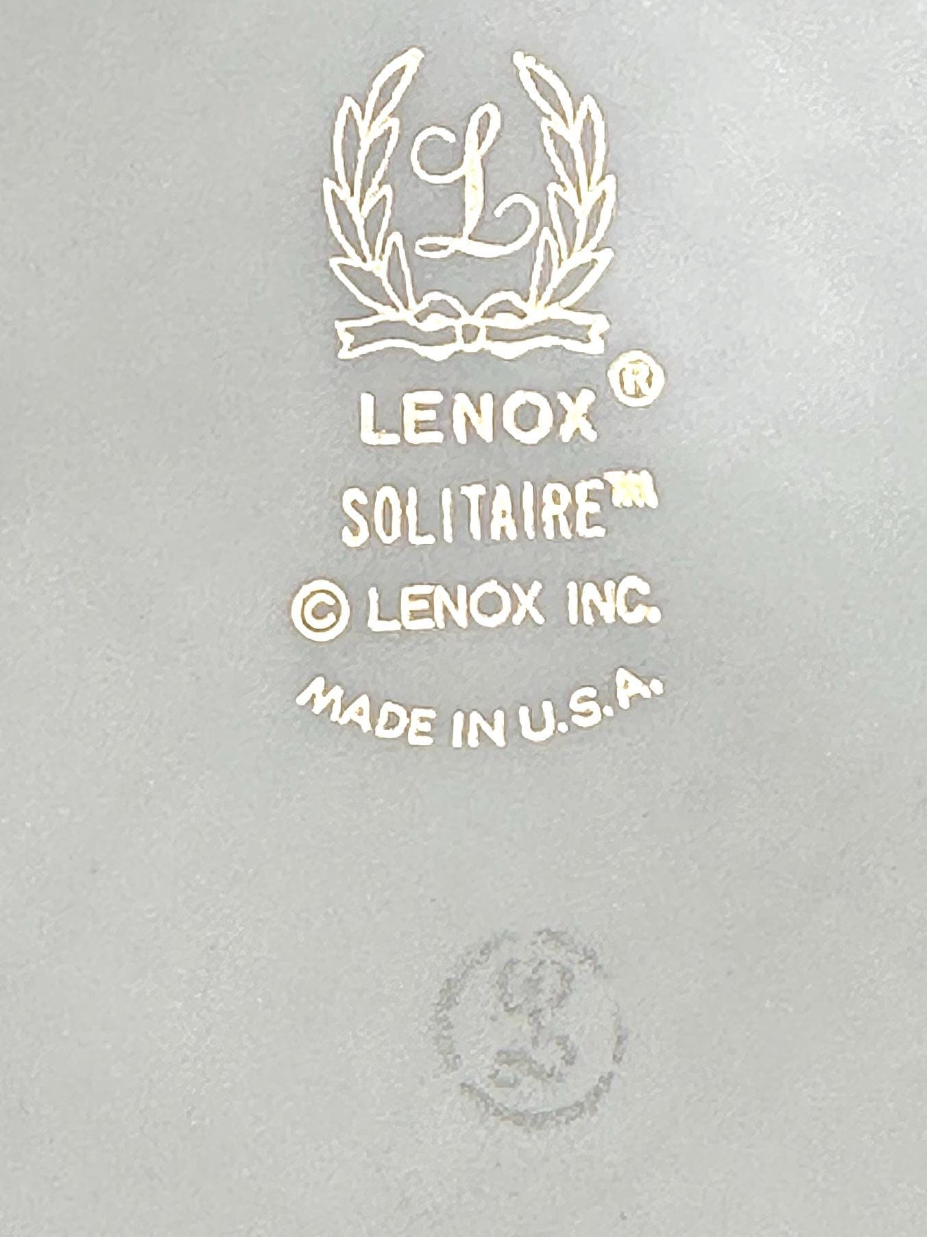 4 Lenox Solitaire Salad Plates