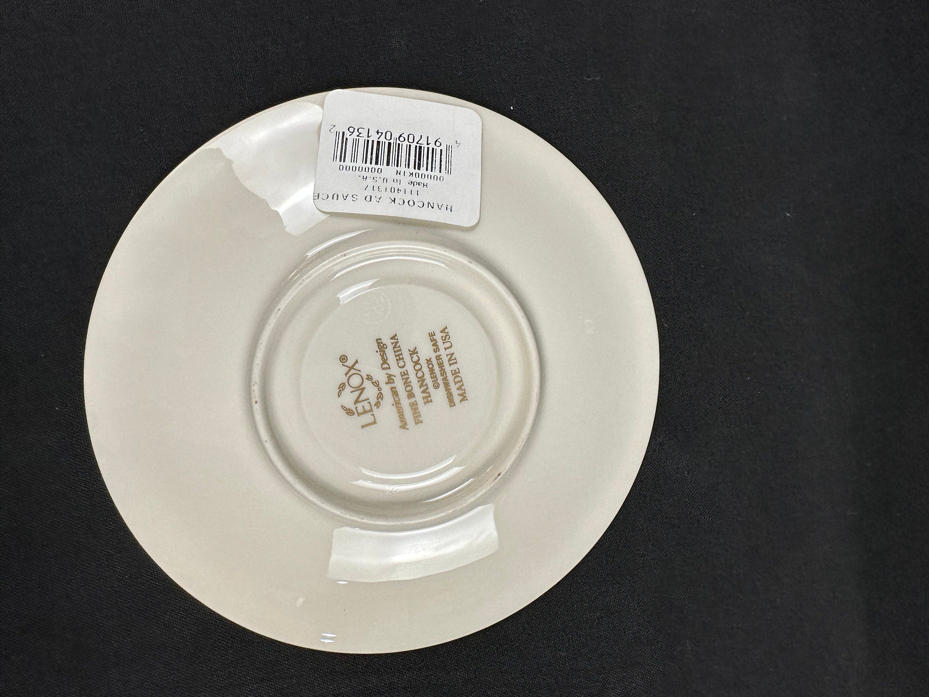 7 Lenox Hancock Gold Demitasse Saucers