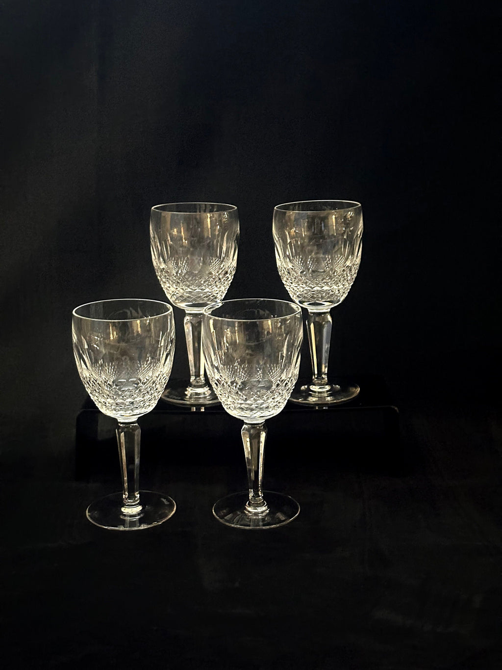 4 Waterford Crystal Tall Colleen Water Goblets