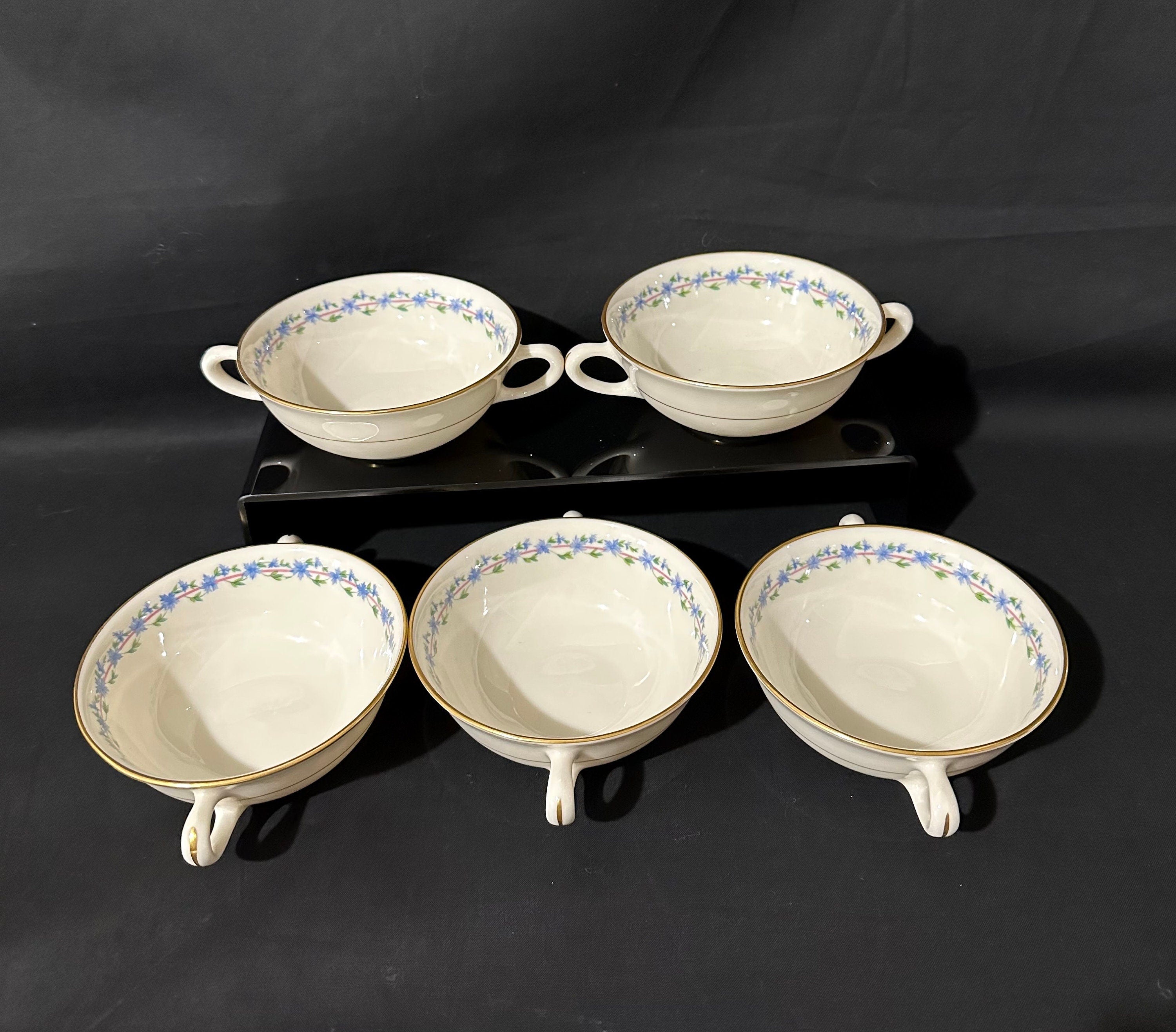 5 Lenox Caprice Cream Soup Bowls